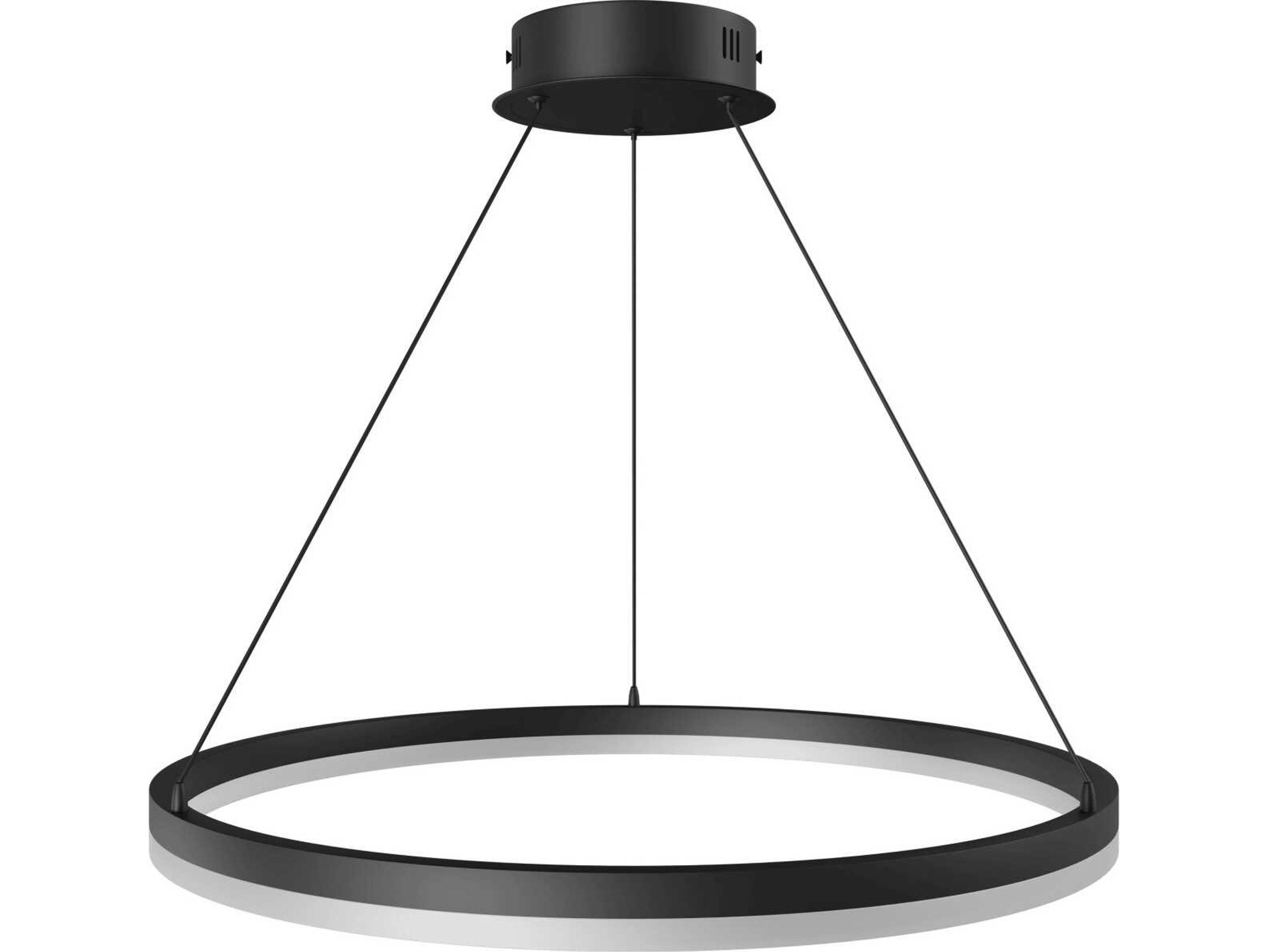 Circa LED Pendant Black Ring Light