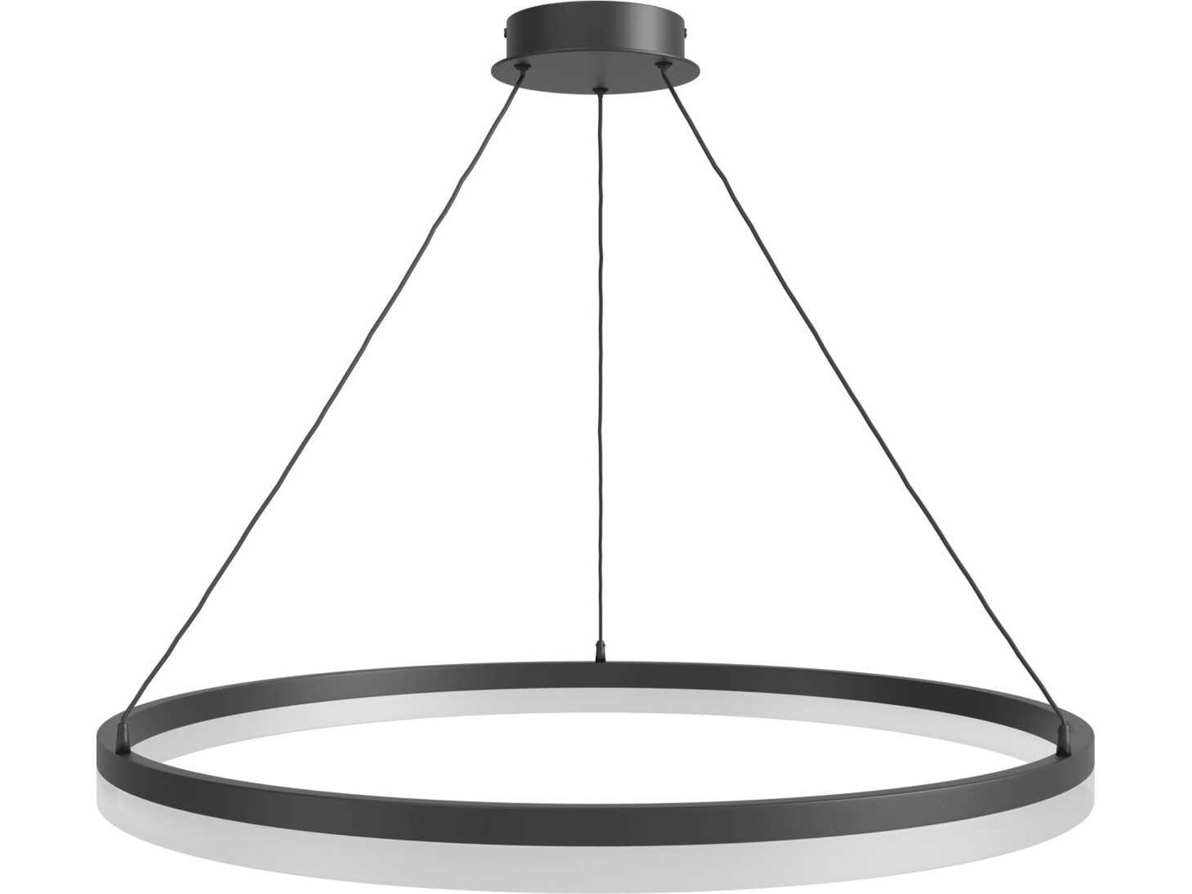 Circa LED Ring Pendant in Black Modern Statement Lighting