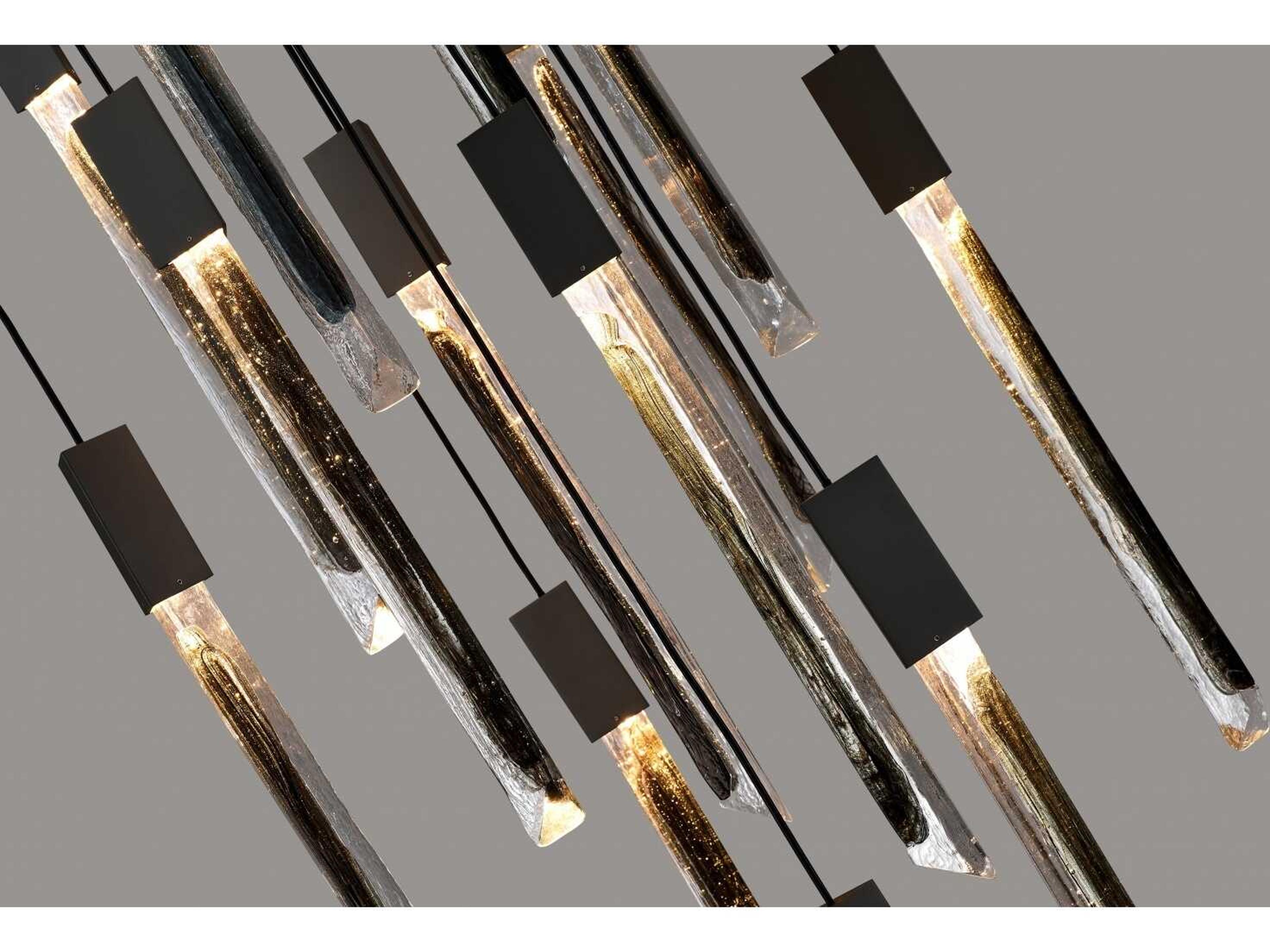 Avenue Lighting Alpine 15-Light Black Linear Pendant