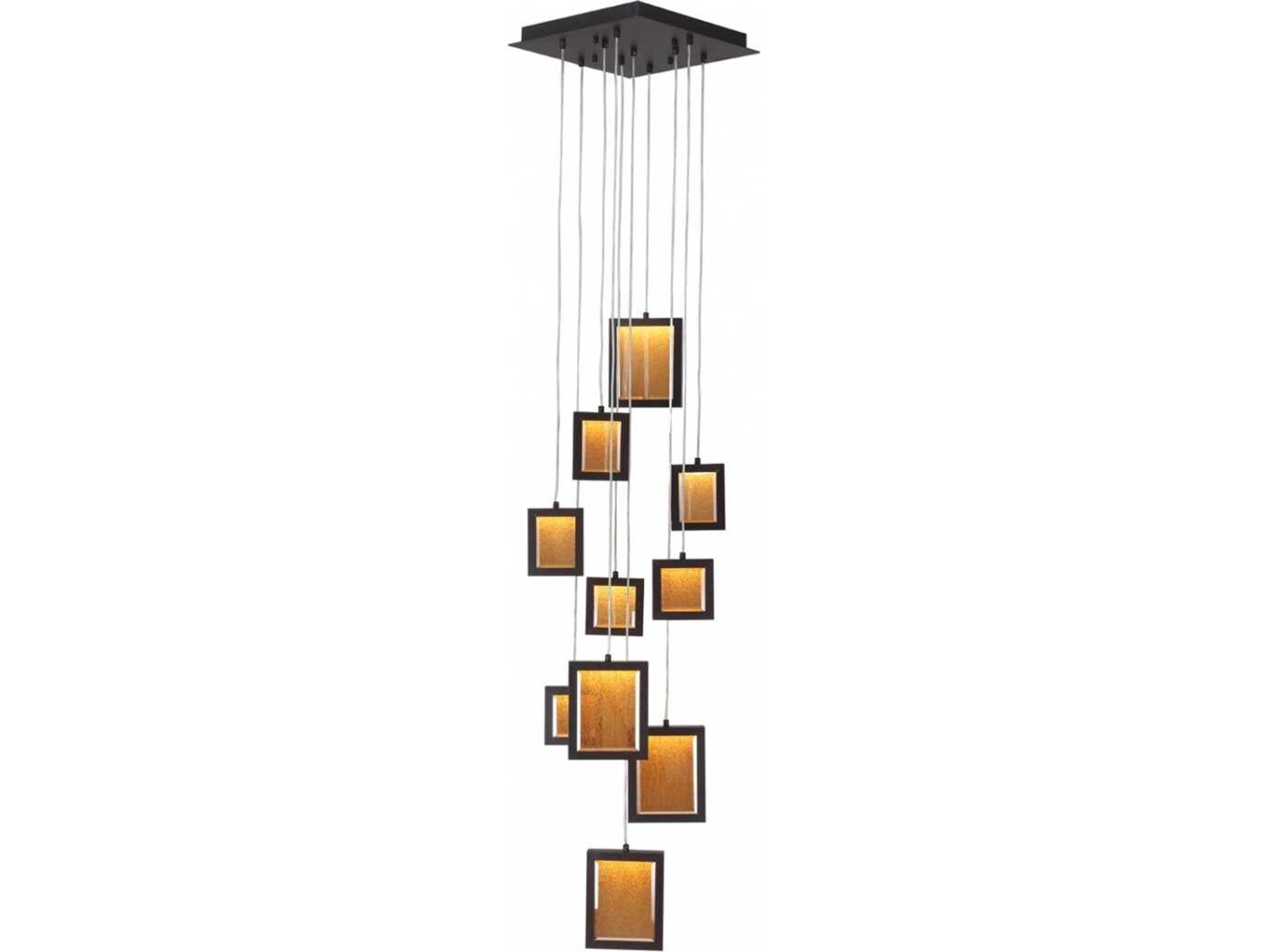Brentwood Collection 10-Light LED Pendant in Dark Bronze