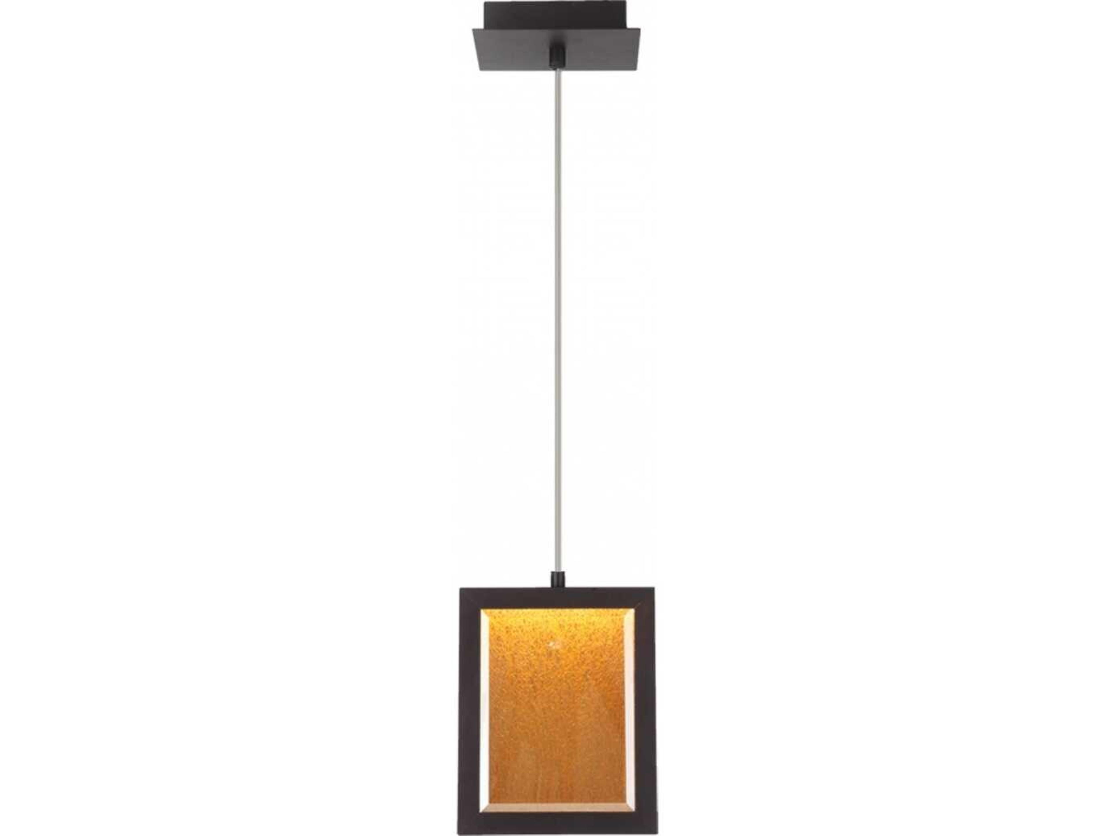 Brentwood Rectangular Pendant Light in Dark Bronze