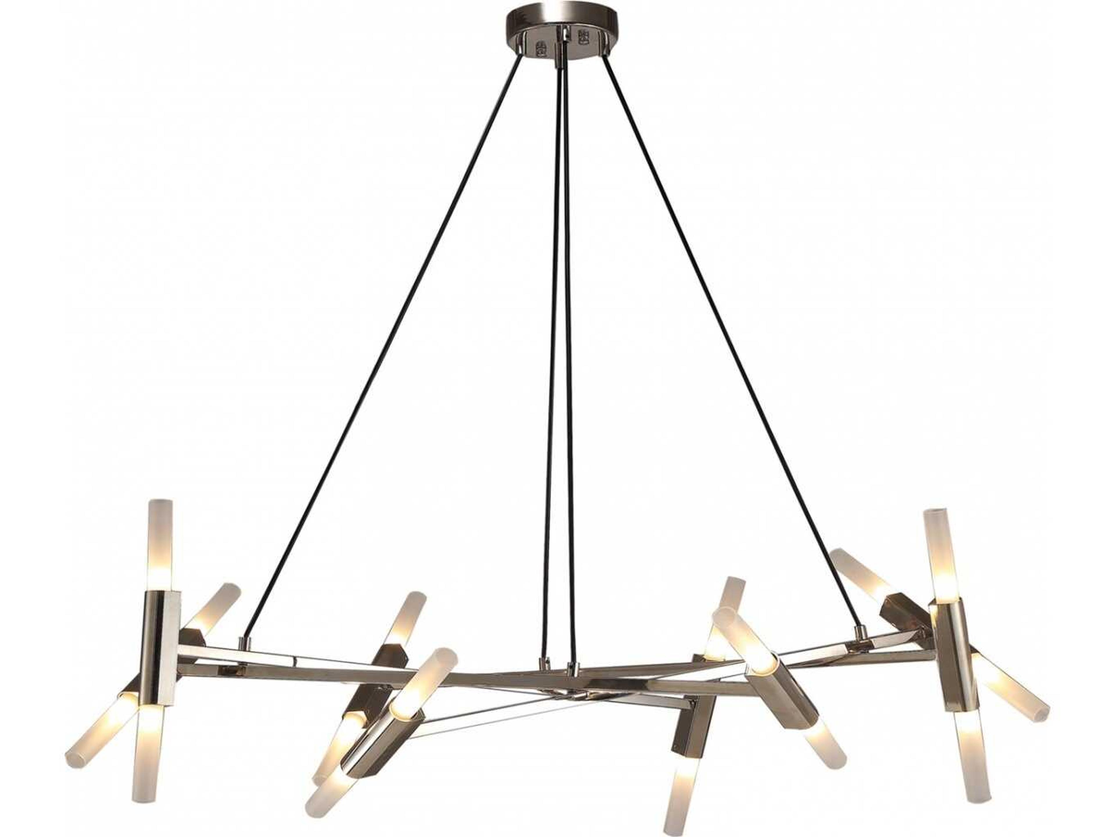 Manhattan Ave. Rectangular Chandelier Polished Nickel LED