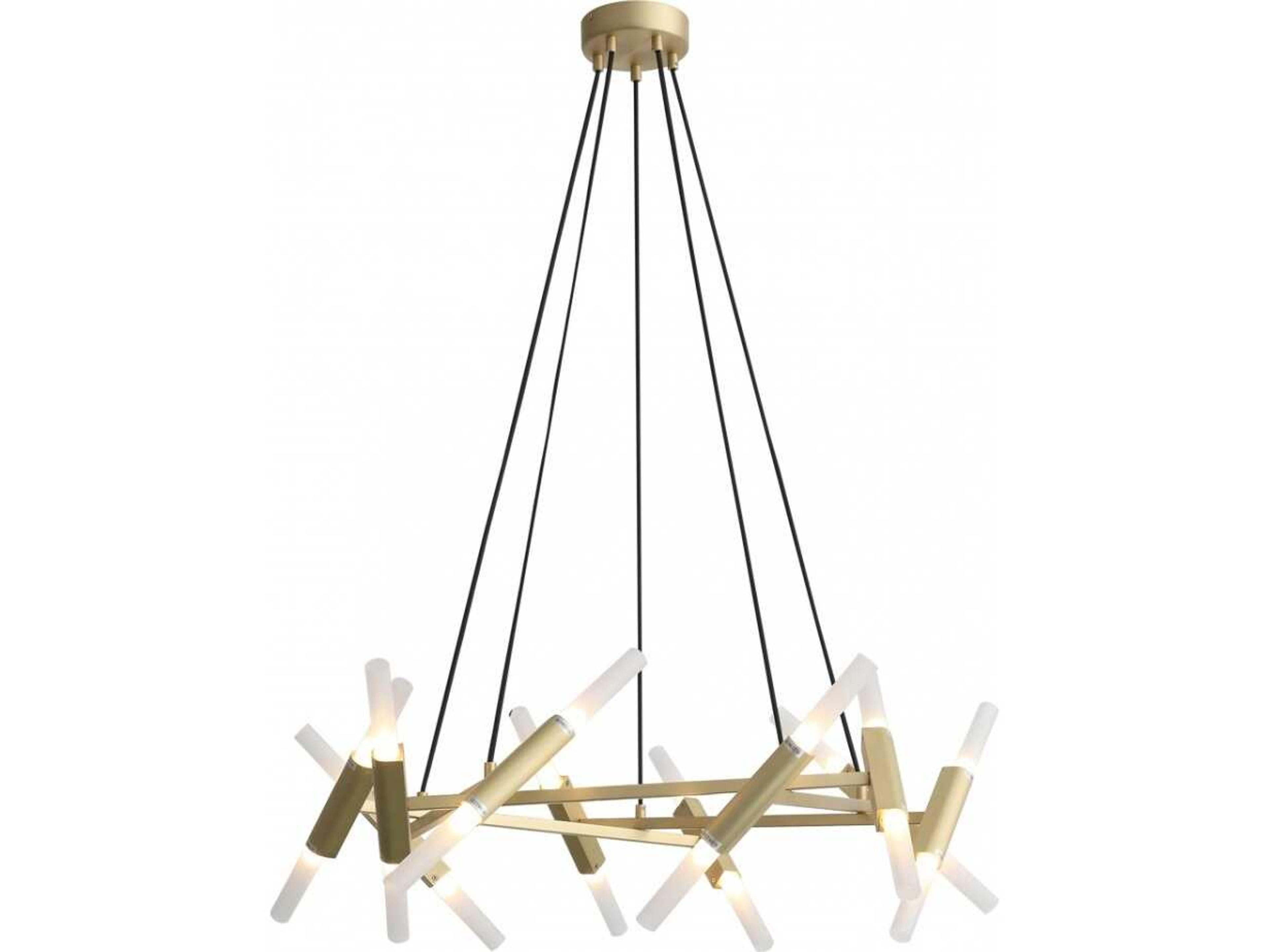 Manhattan Ave. Chandelier in Brushed Brass