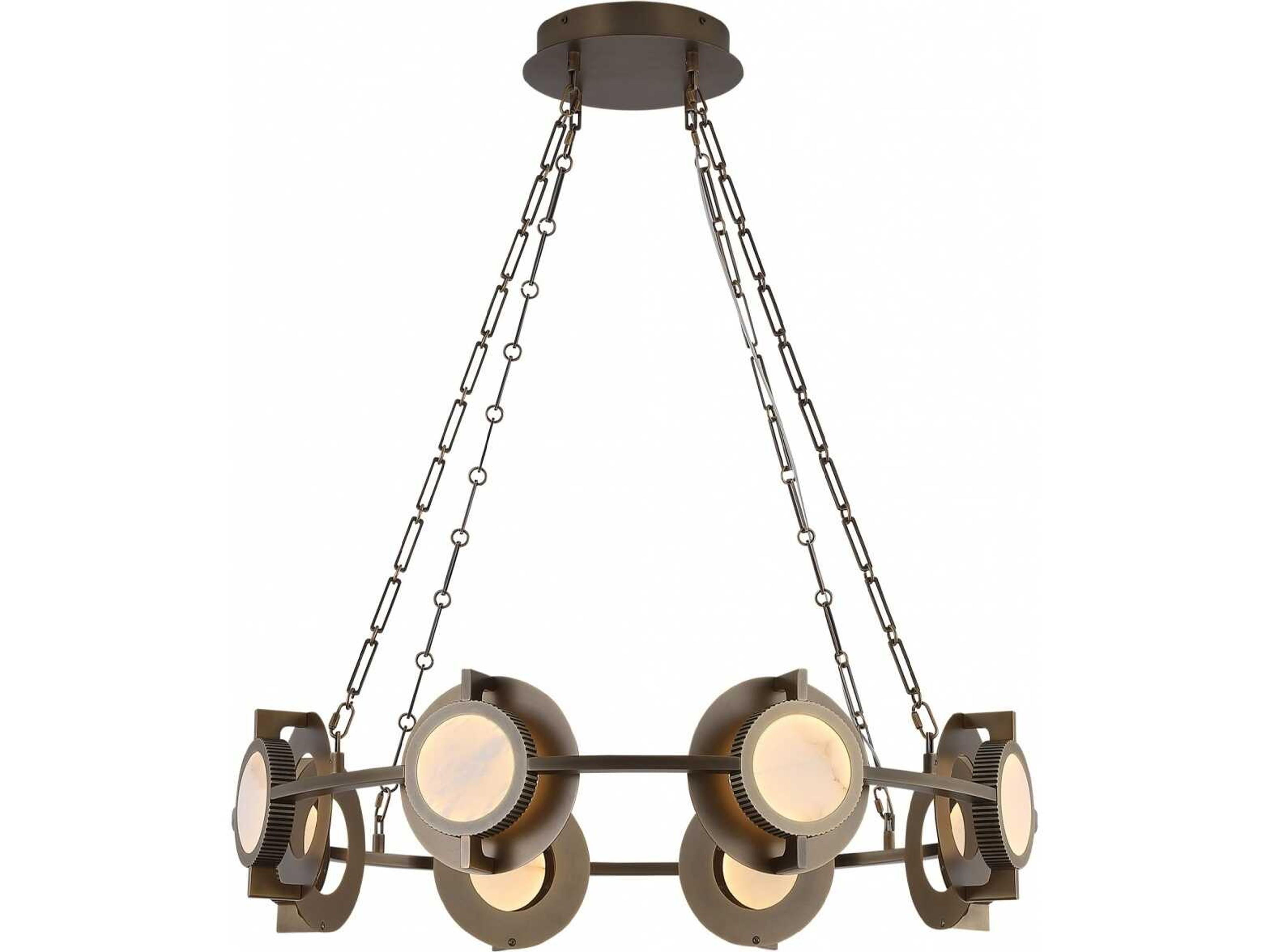 Mayfair LED Chandelier in Aged Brass