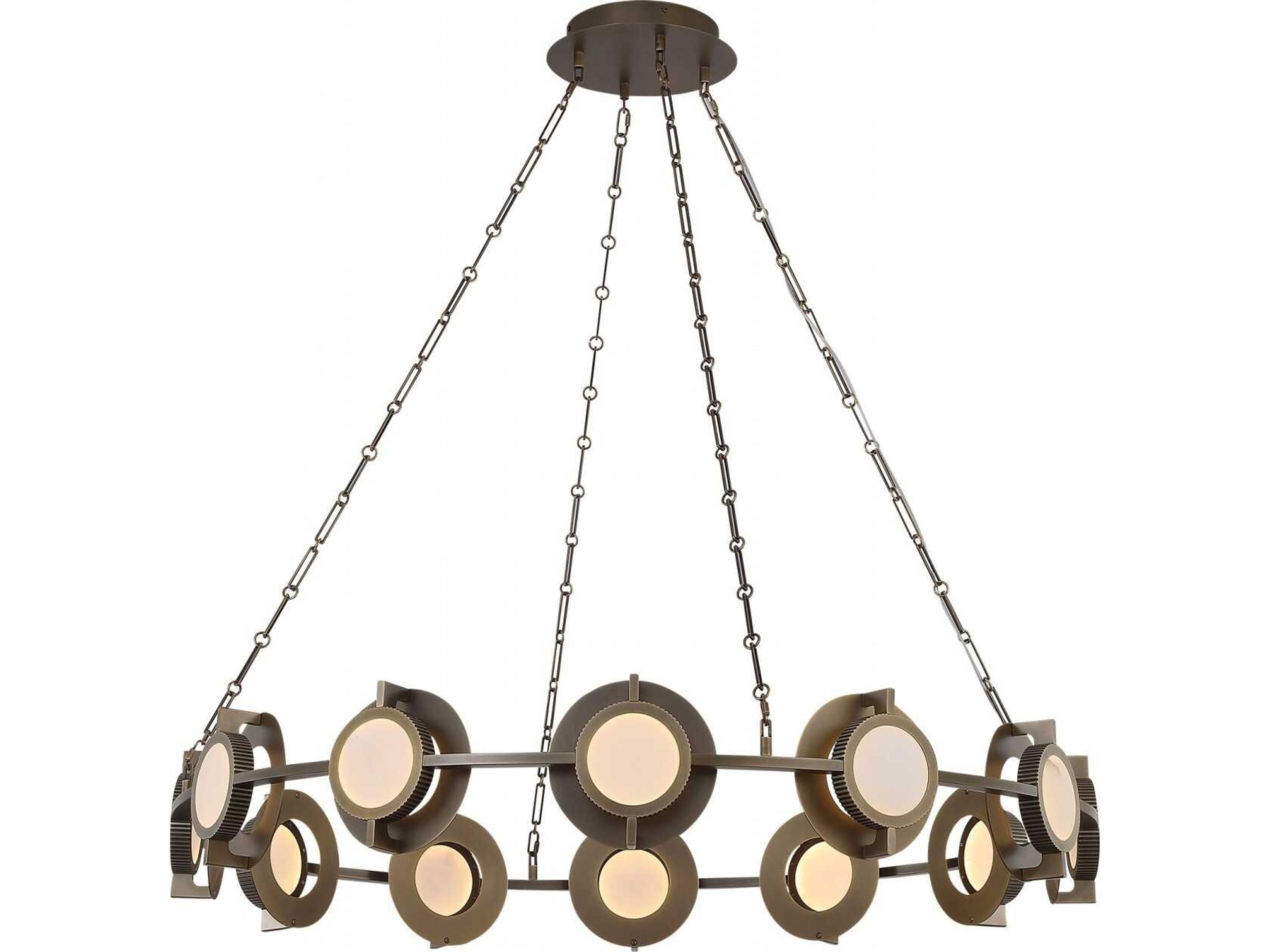 Mayfair 12-Light Round Chandelier Aged Brass Modern