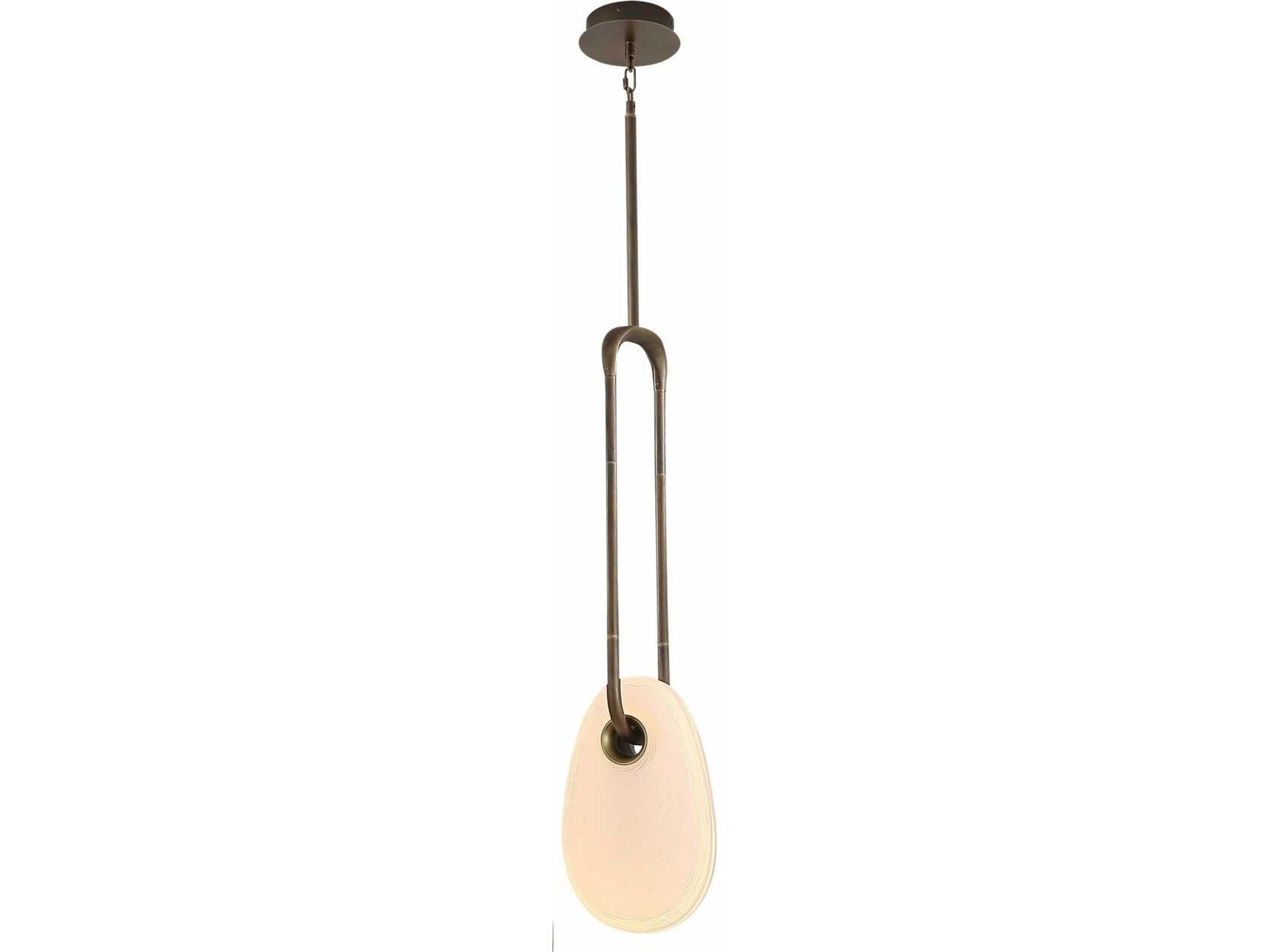 Palmea LED Pendant Aged Brass Mid-Century Modern