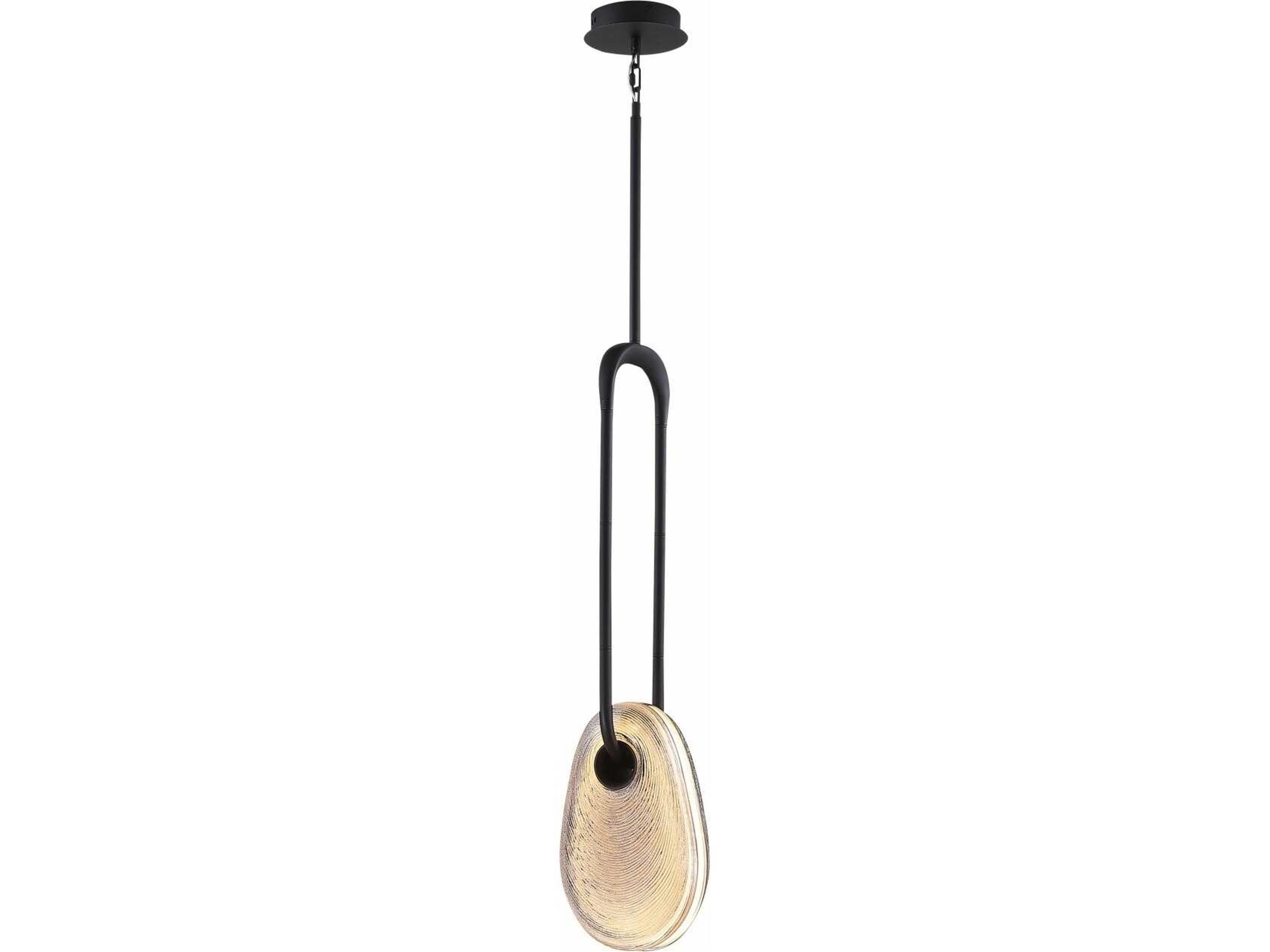 Palmea LED Pendant Lamp in Matte Black