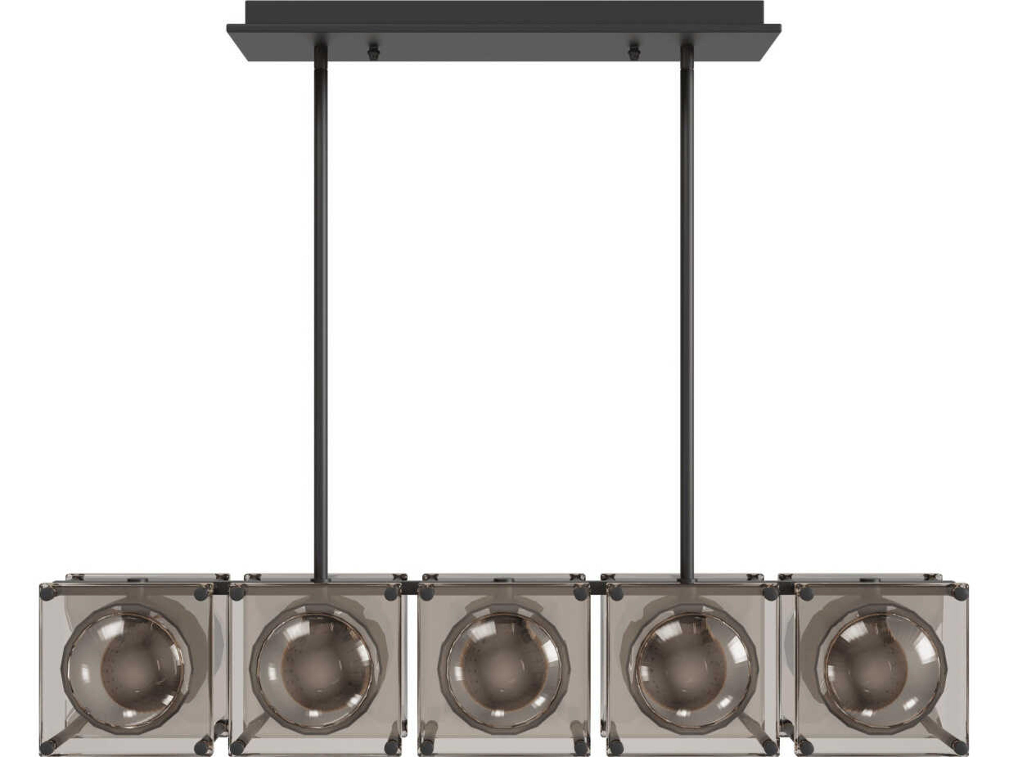 Avenue Lighting Peninisula 5-Light Matte Black Geometric Island Pendant