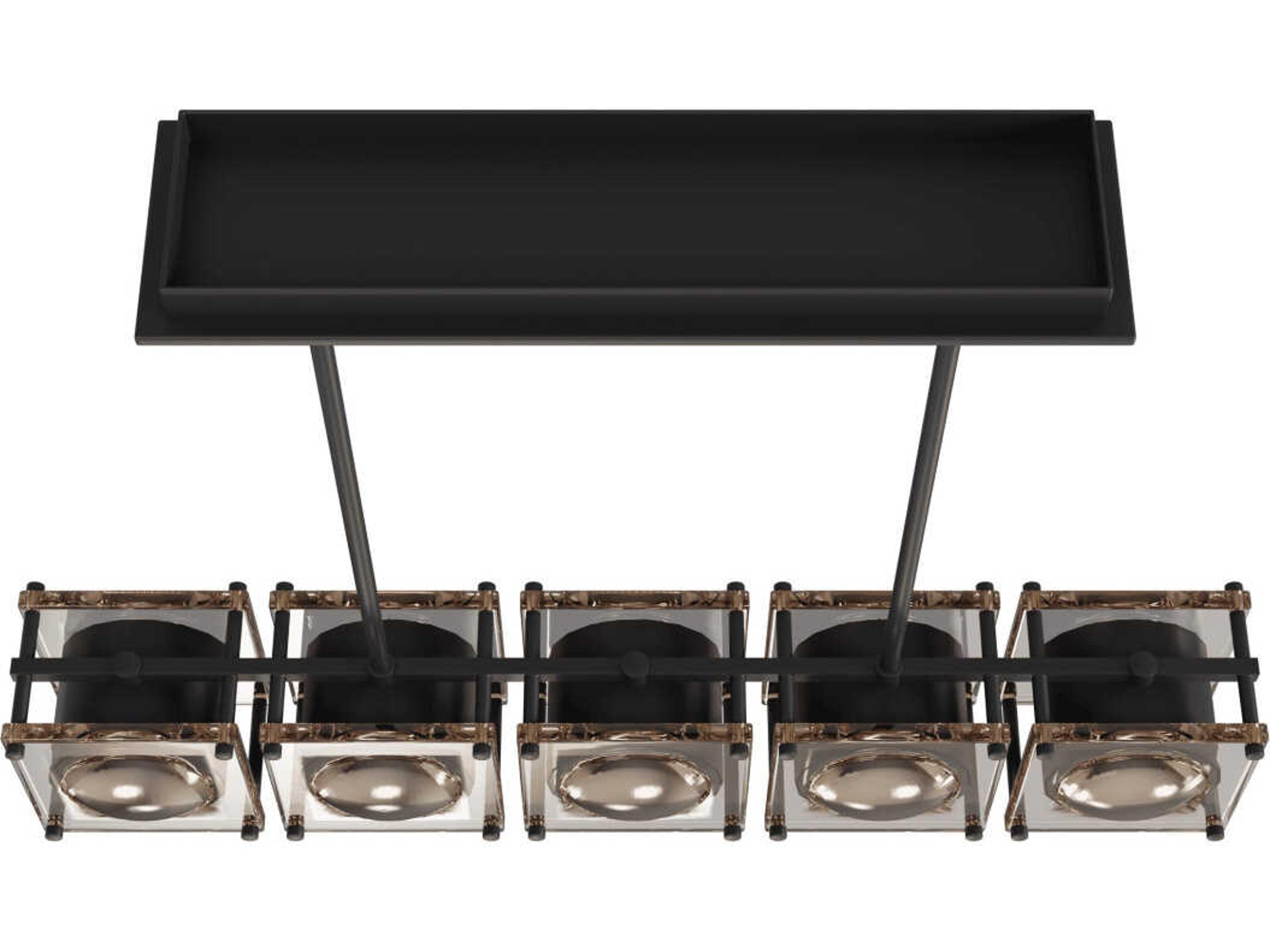 Avenue Lighting Peninisula 5-Light Matte Black Geometric Island Pendant