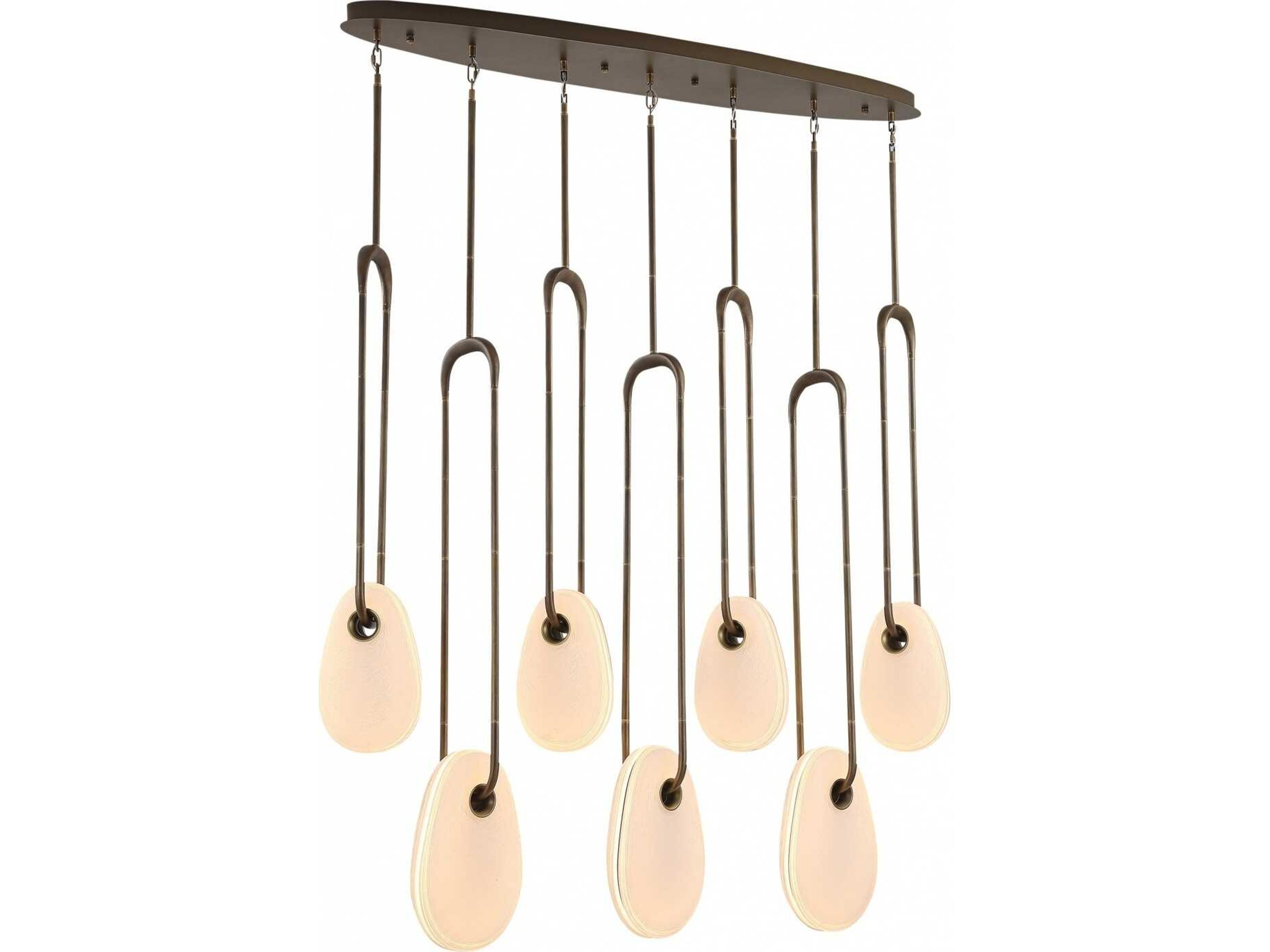 Avenue Lighting Palmea 7-Light Aged Brass Island Pendant