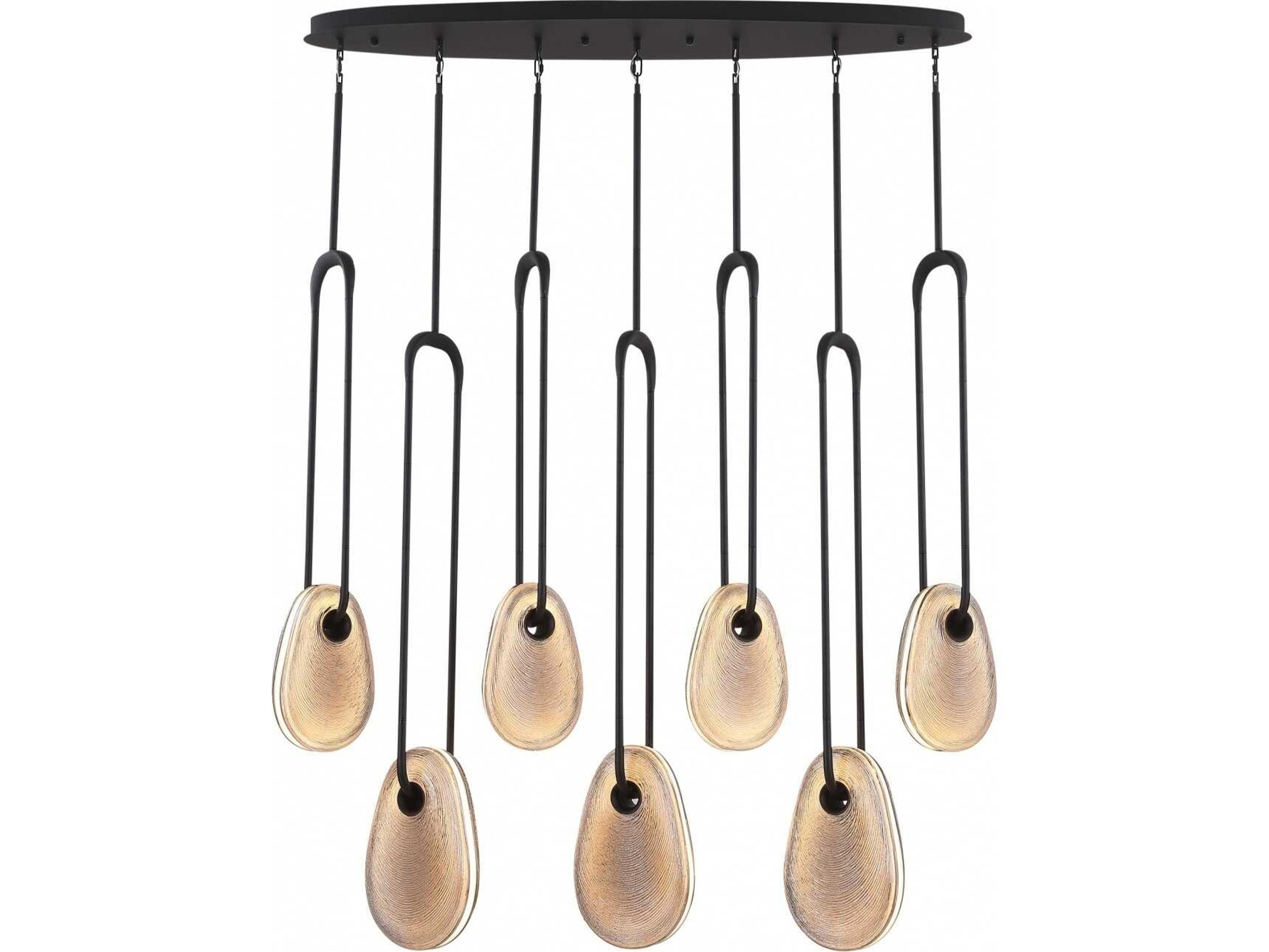 Palmea LED Pendant in Matte Black