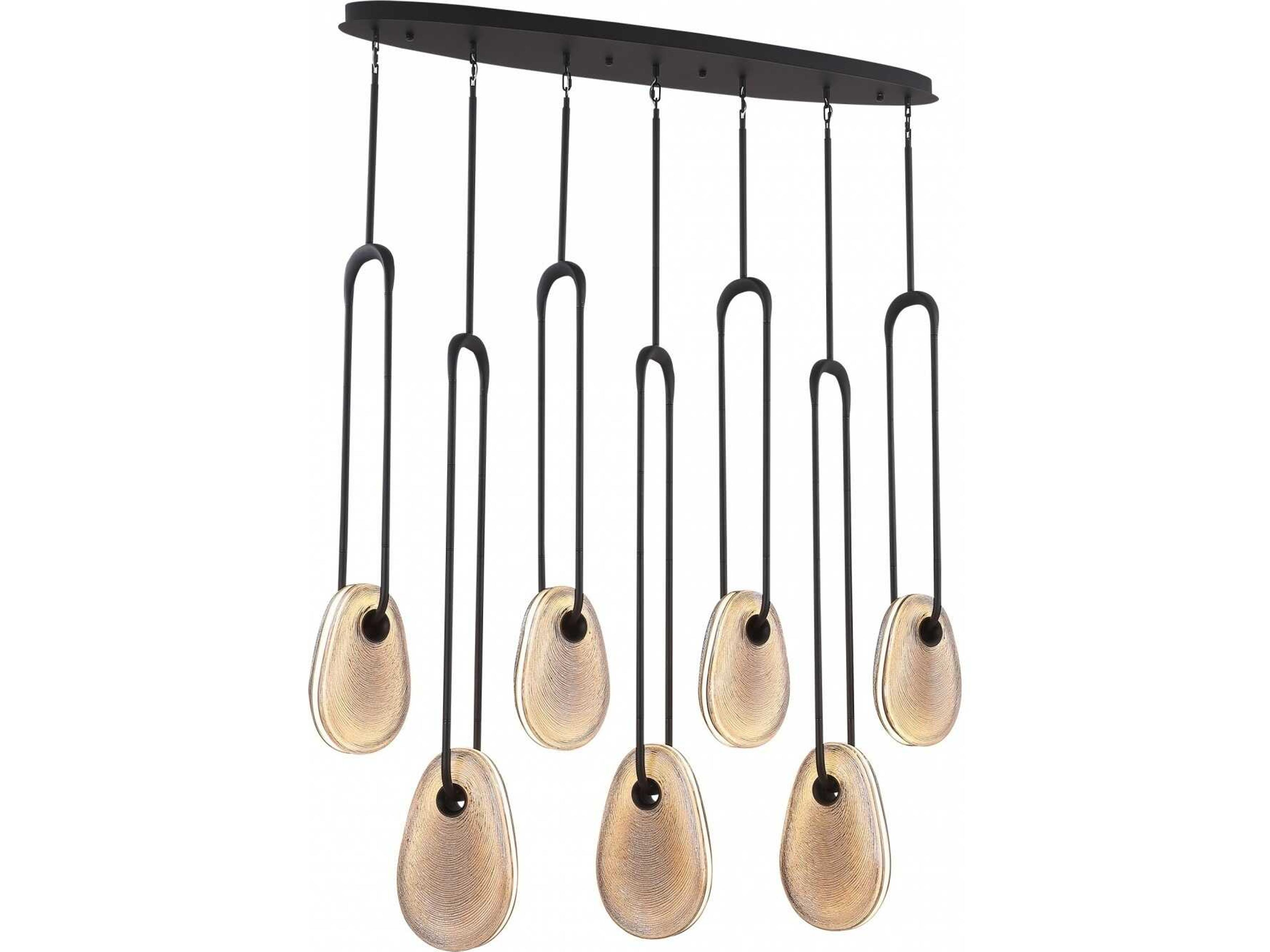 Avenue Lighting Palmea 7-Light Matte Black Island Pendant