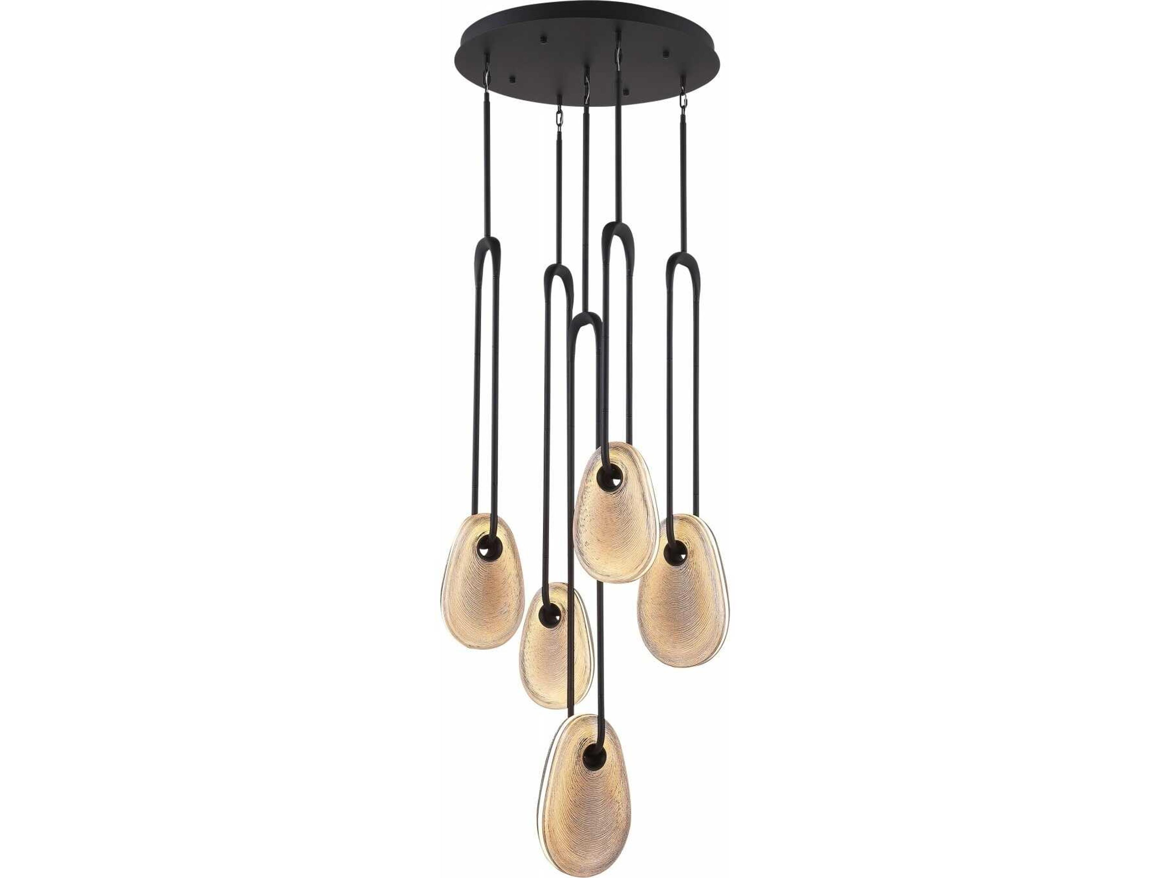 Palmea LED Multi-Light Pendant in Matte Black