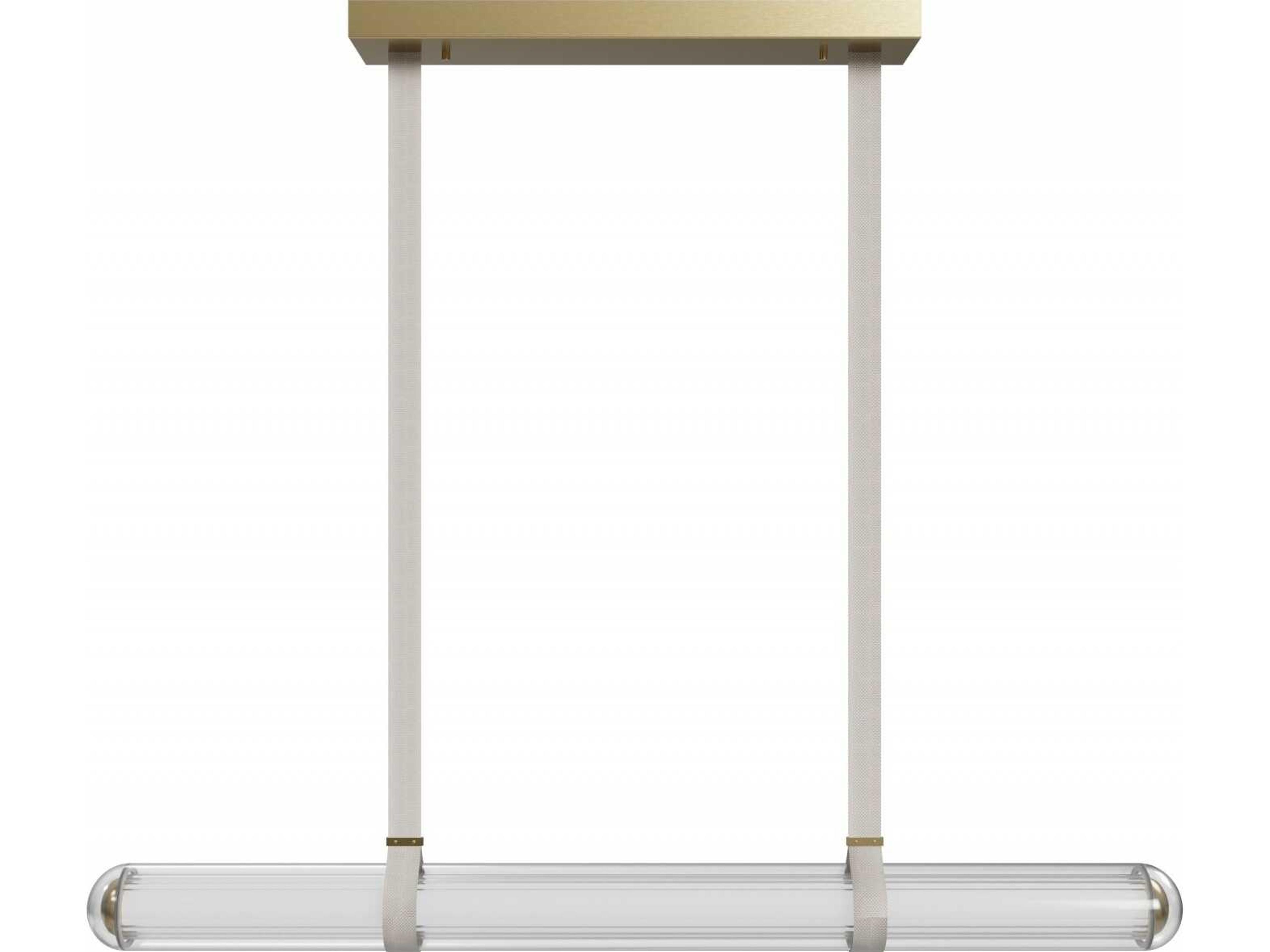 Nautilus LED Linear Pendant in Aged Brass