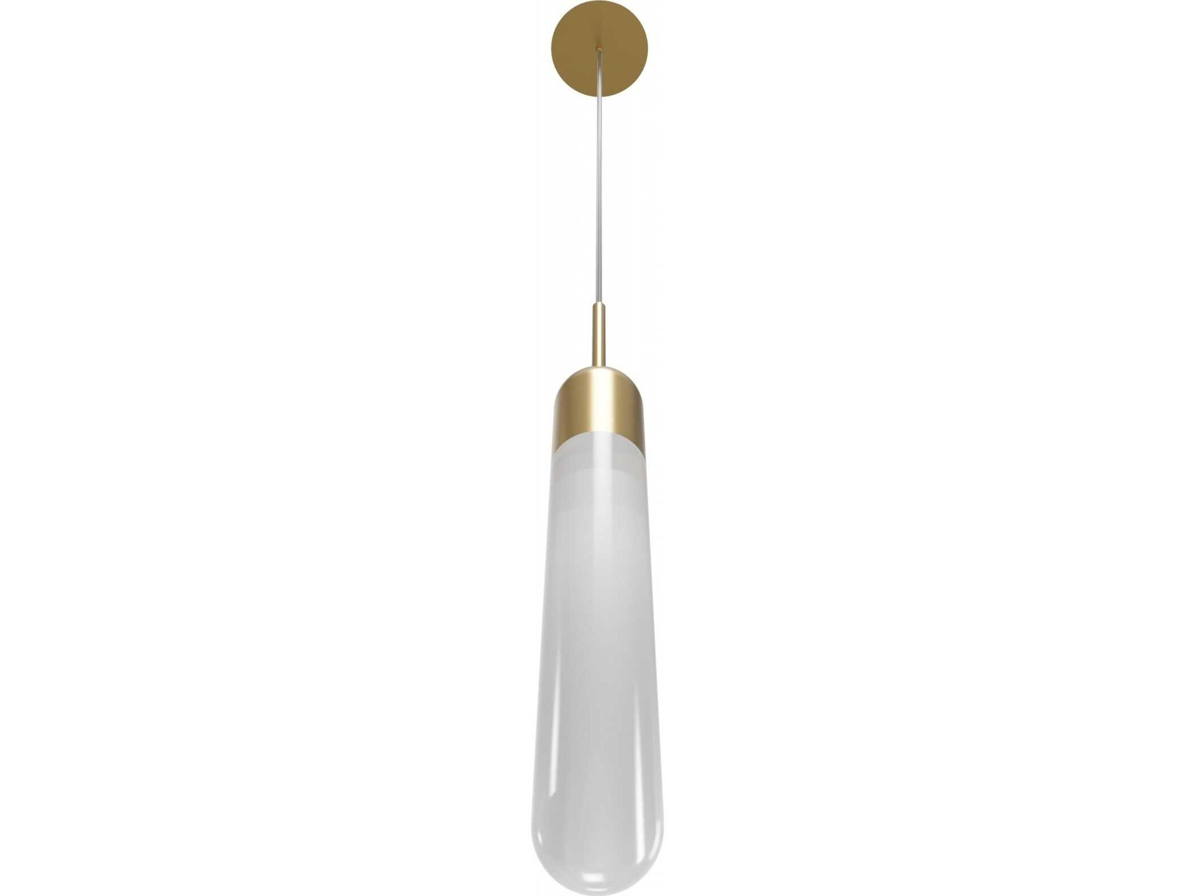 Avenue Lighting Tribeca 1-Light Aged Brass Cylinder Mini Pendant