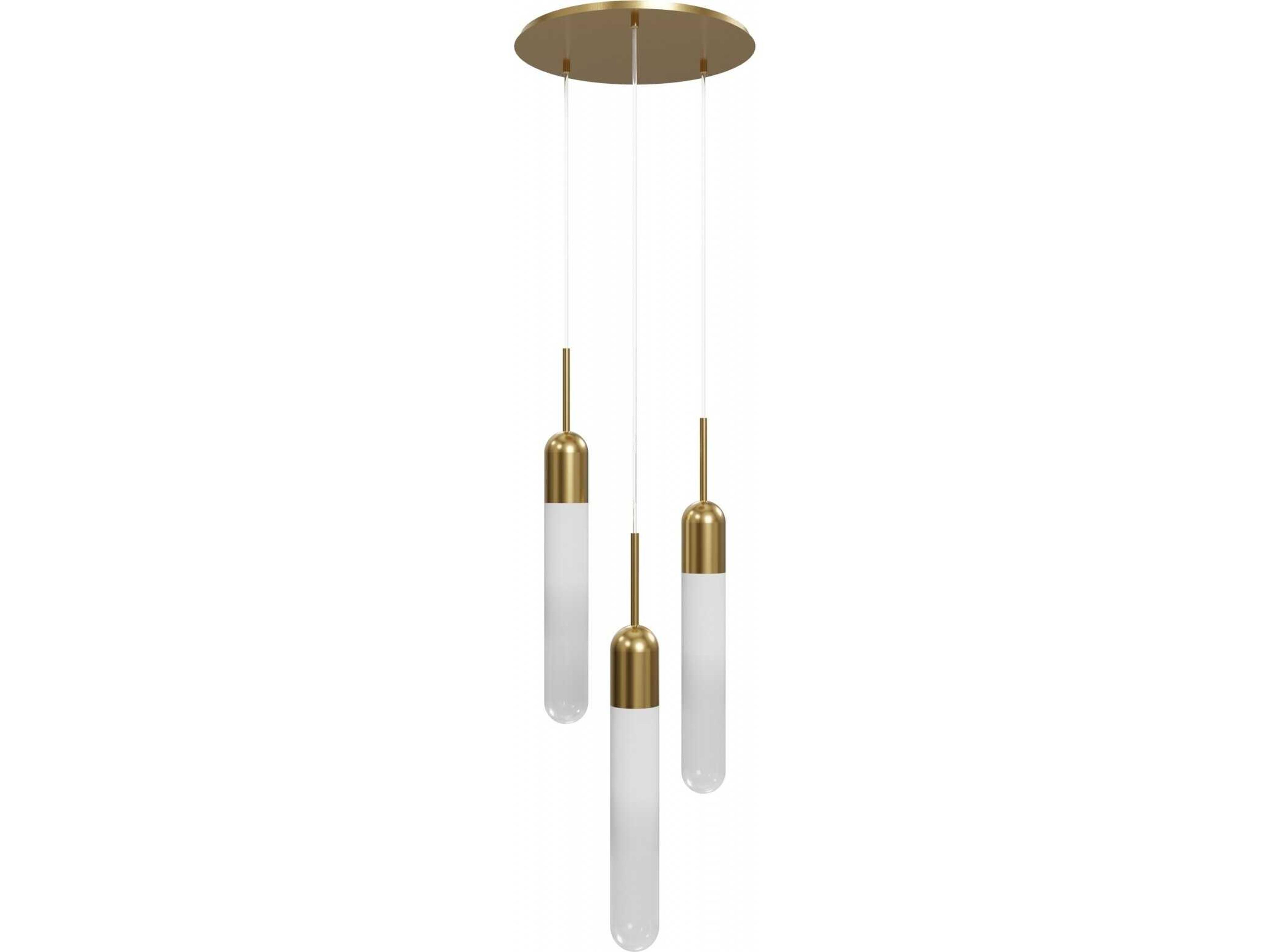 Tribeca 3-Light Pendant in Aged Brass