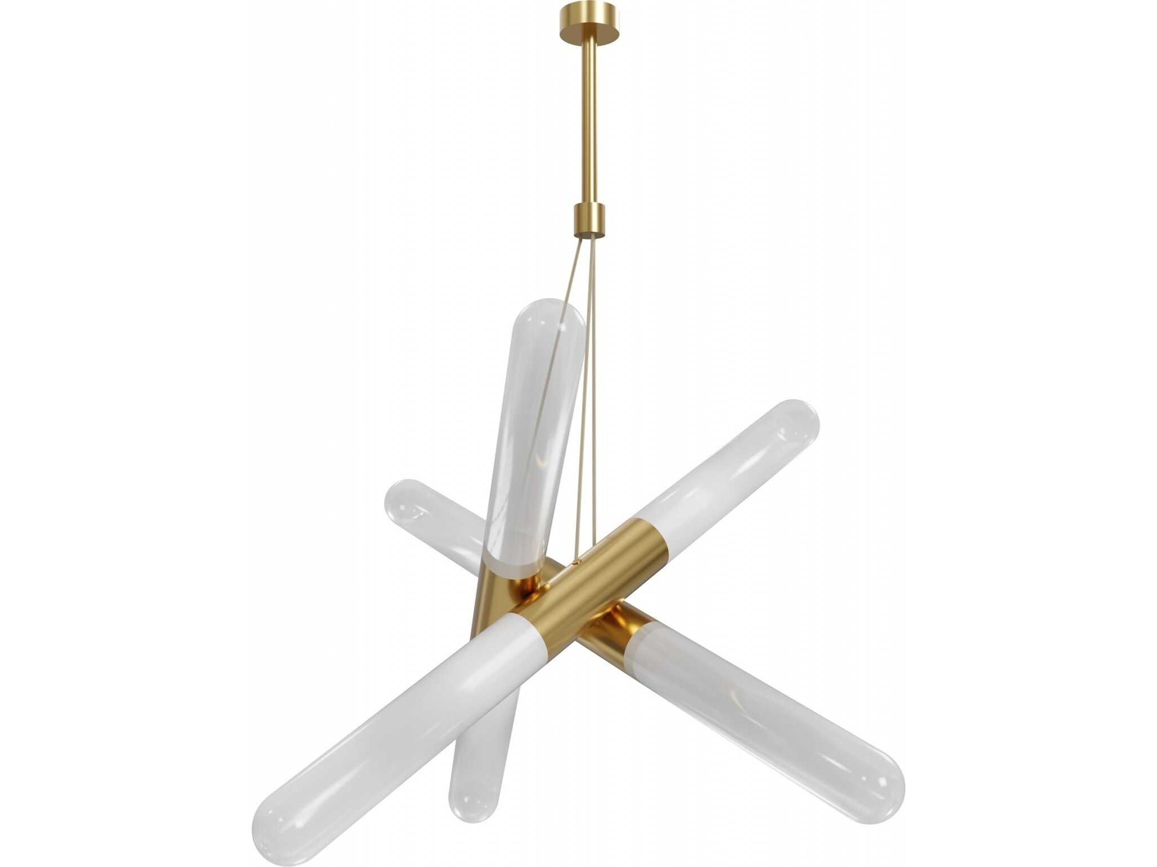 Tribeca 6 Light Pendant in Aged Brass