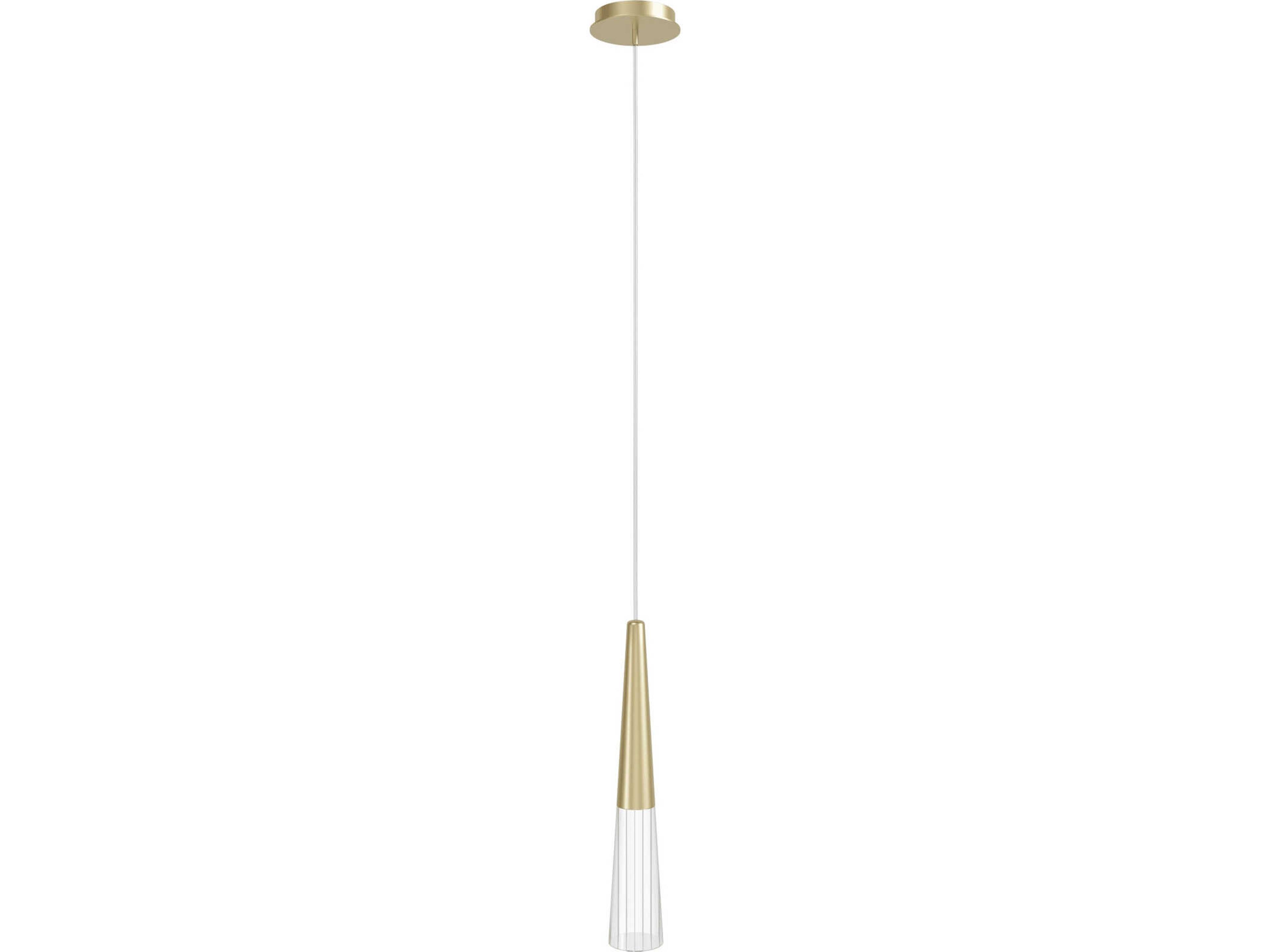 Encino LED Mini Pendant in Brushed Brass