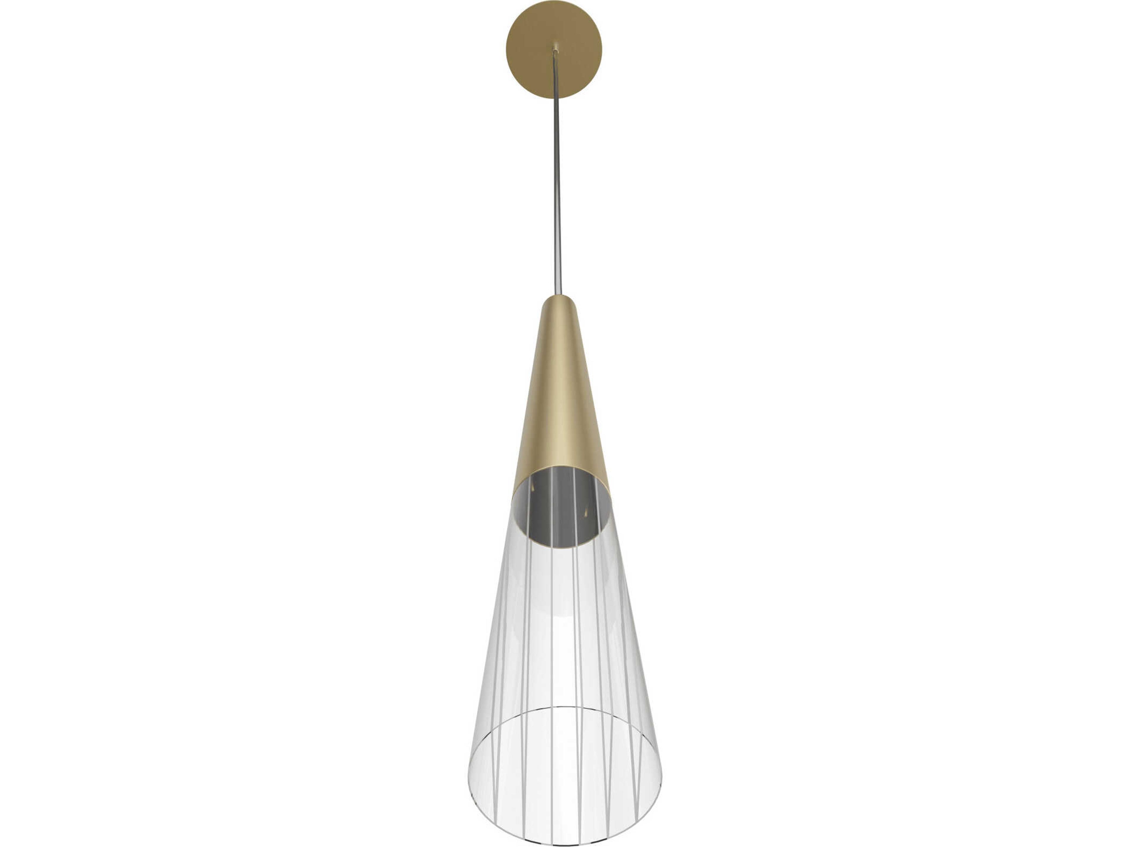 Avenue Lighting Encino 1-Light Brushed Brass Linear Mini Pendant