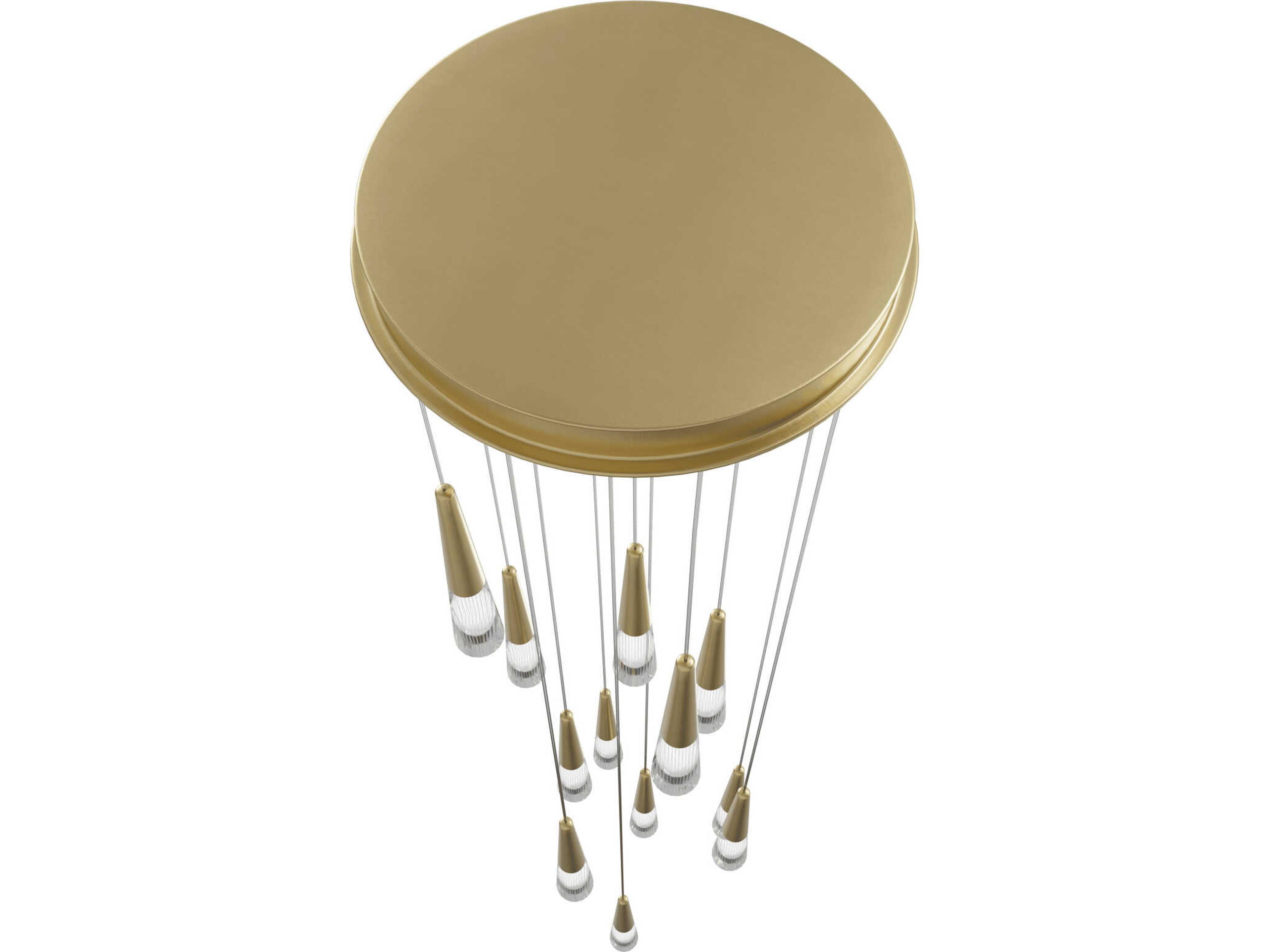 Avenue Lighting Encino 13-Light Brushed Brass Linear Pendant