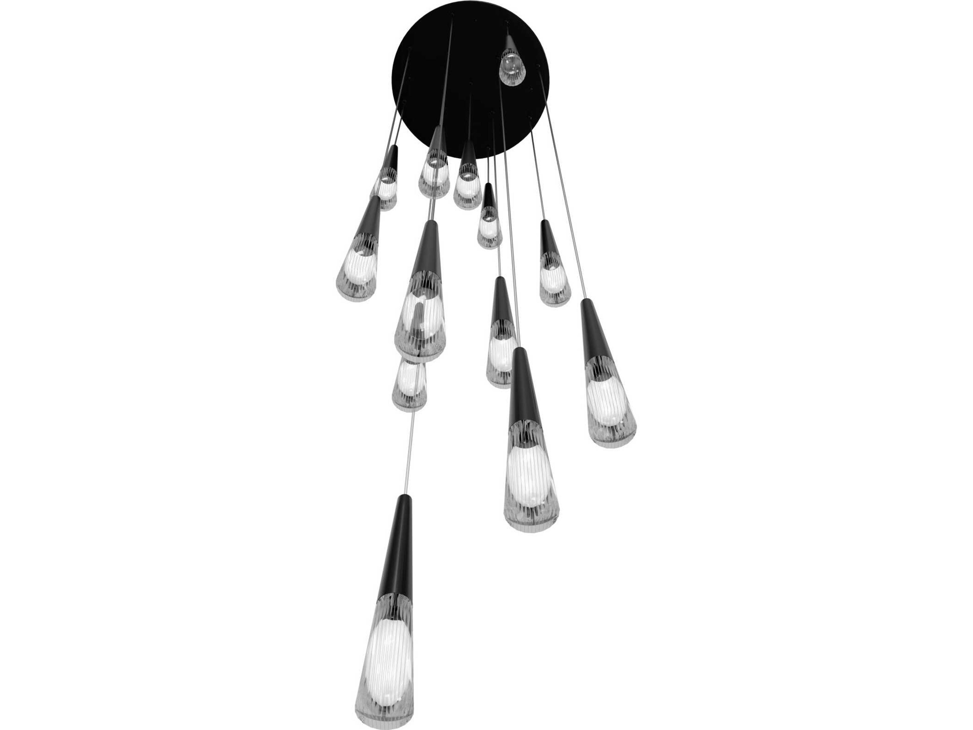 Avenue Lighting Encino 13-Light Gun Metal Gunmetal Linear Pendant