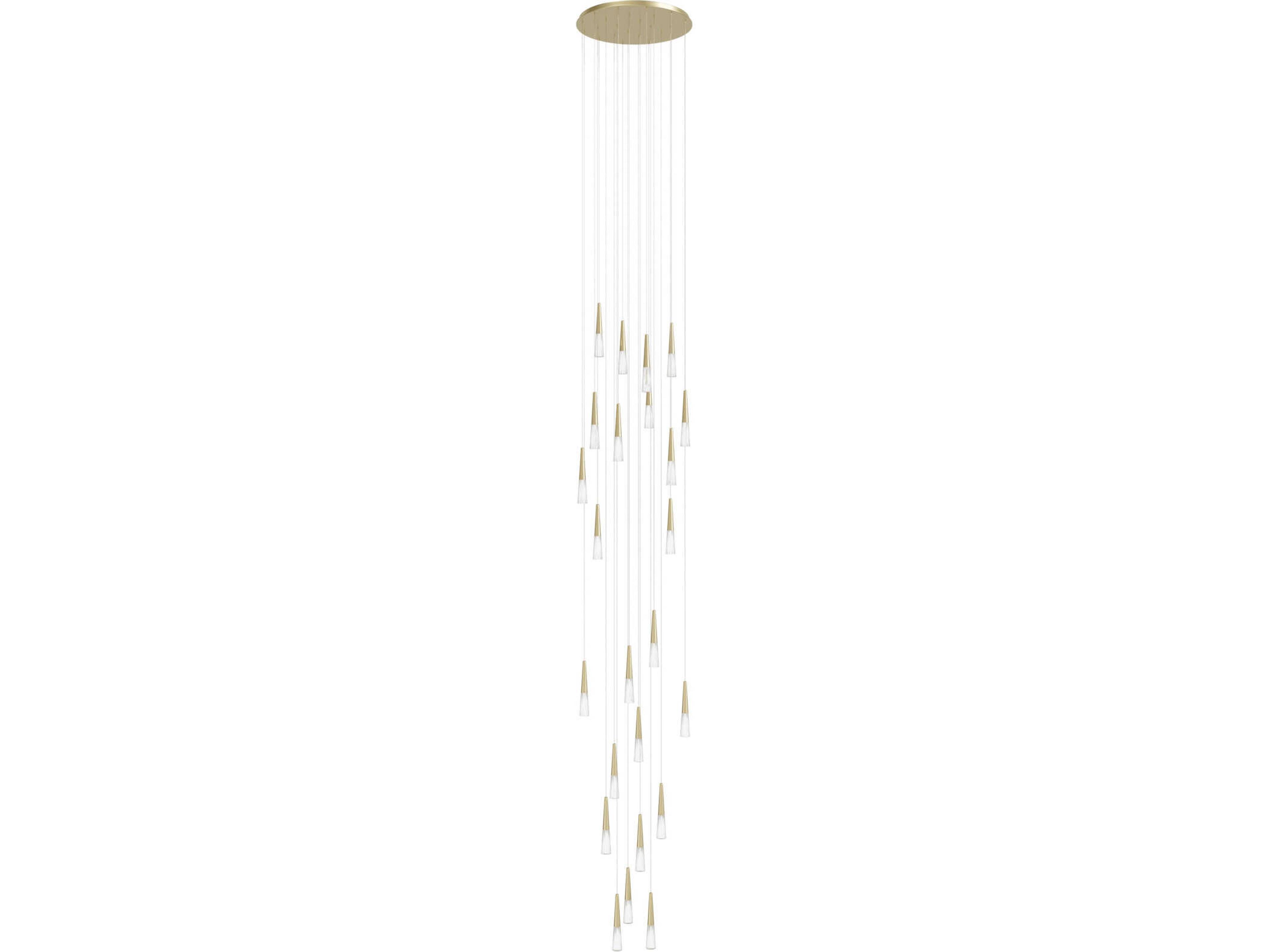 Encino 25 Light Multi Port Pendant Brushed Brass