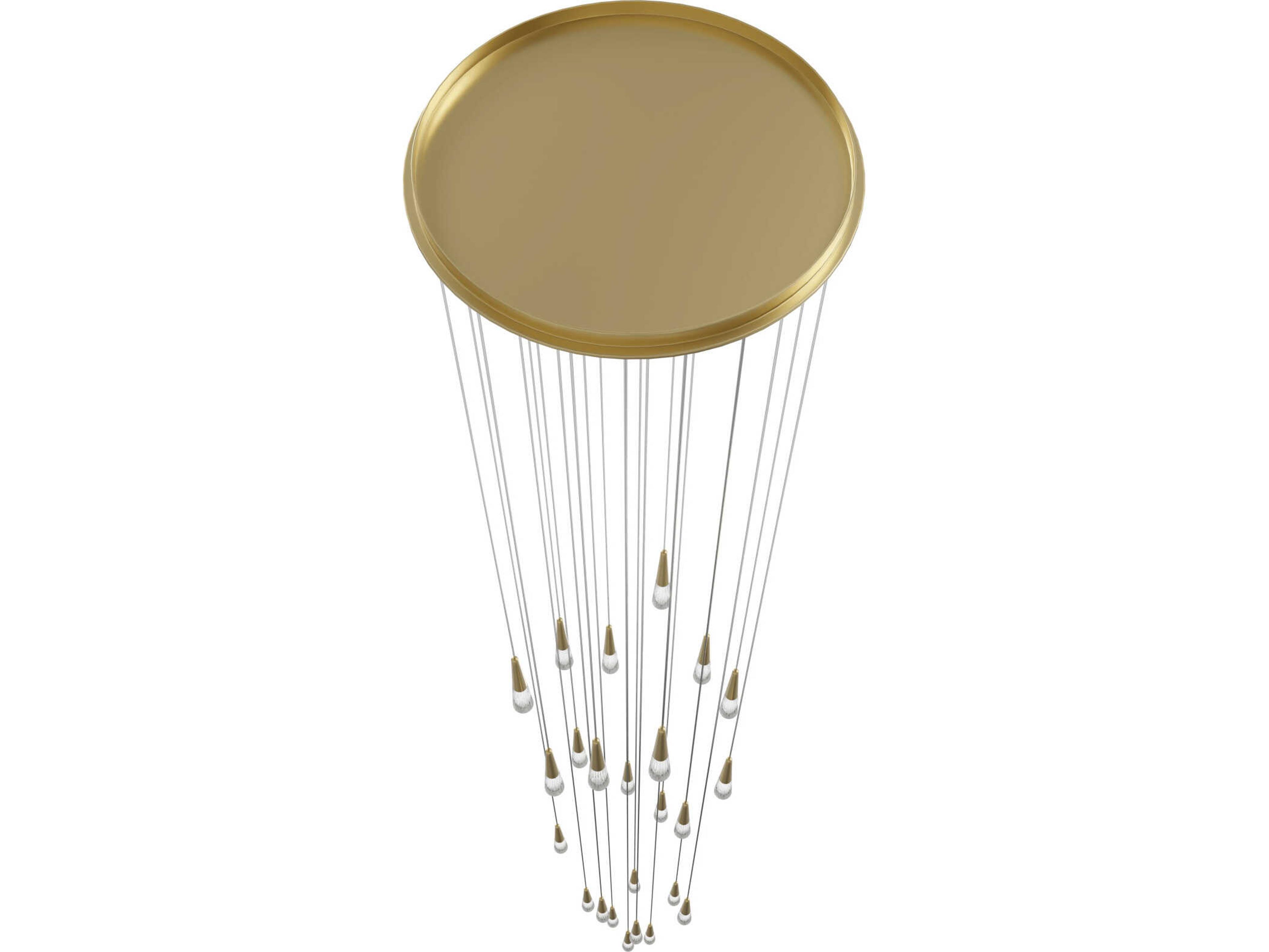 Avenue Lighting Encino 25-Light Brushed Brass Linear Pendant