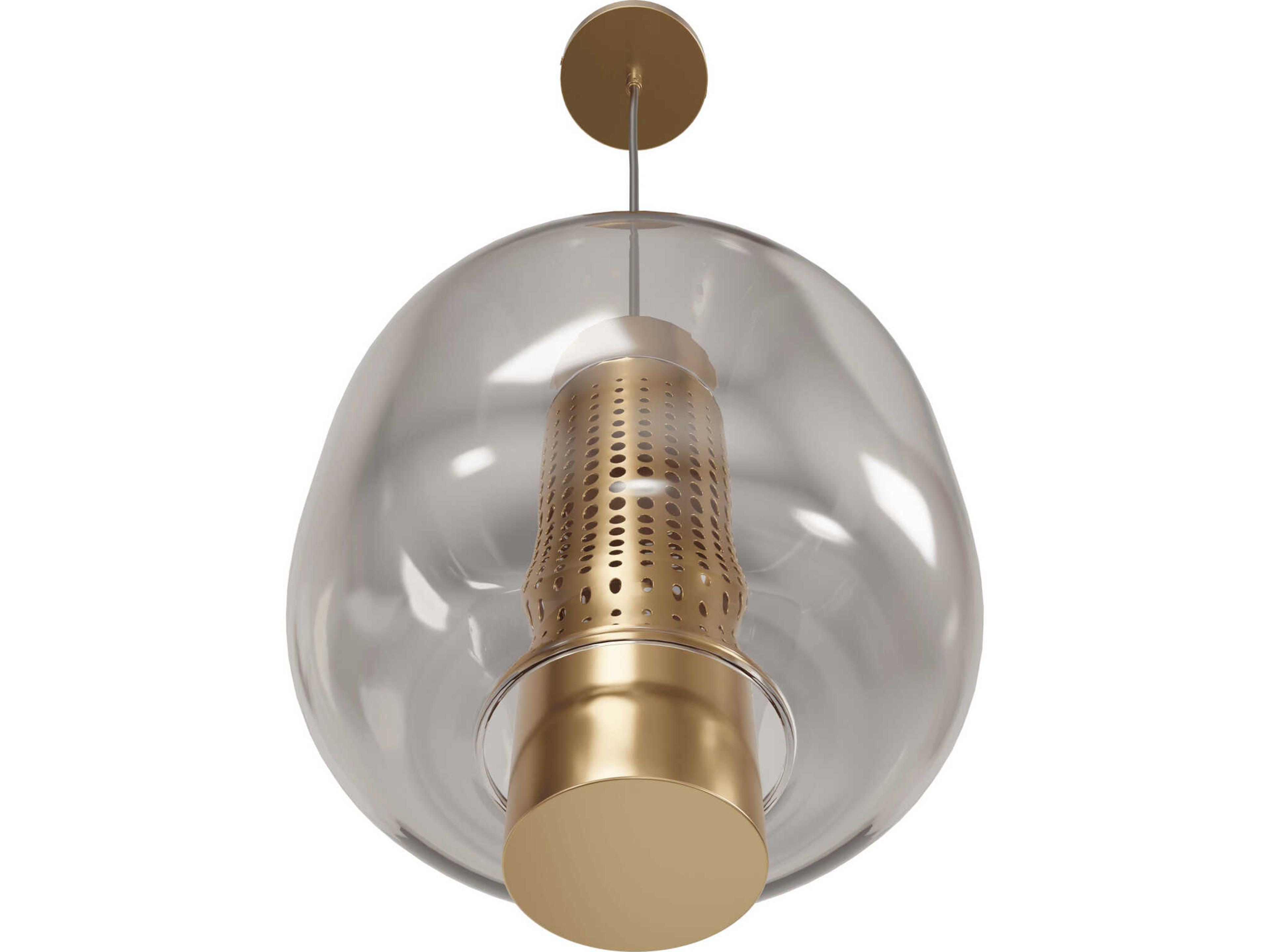 Avenue Lighting Cosmopolitan 1-Light Aged Brass Mini Pendant