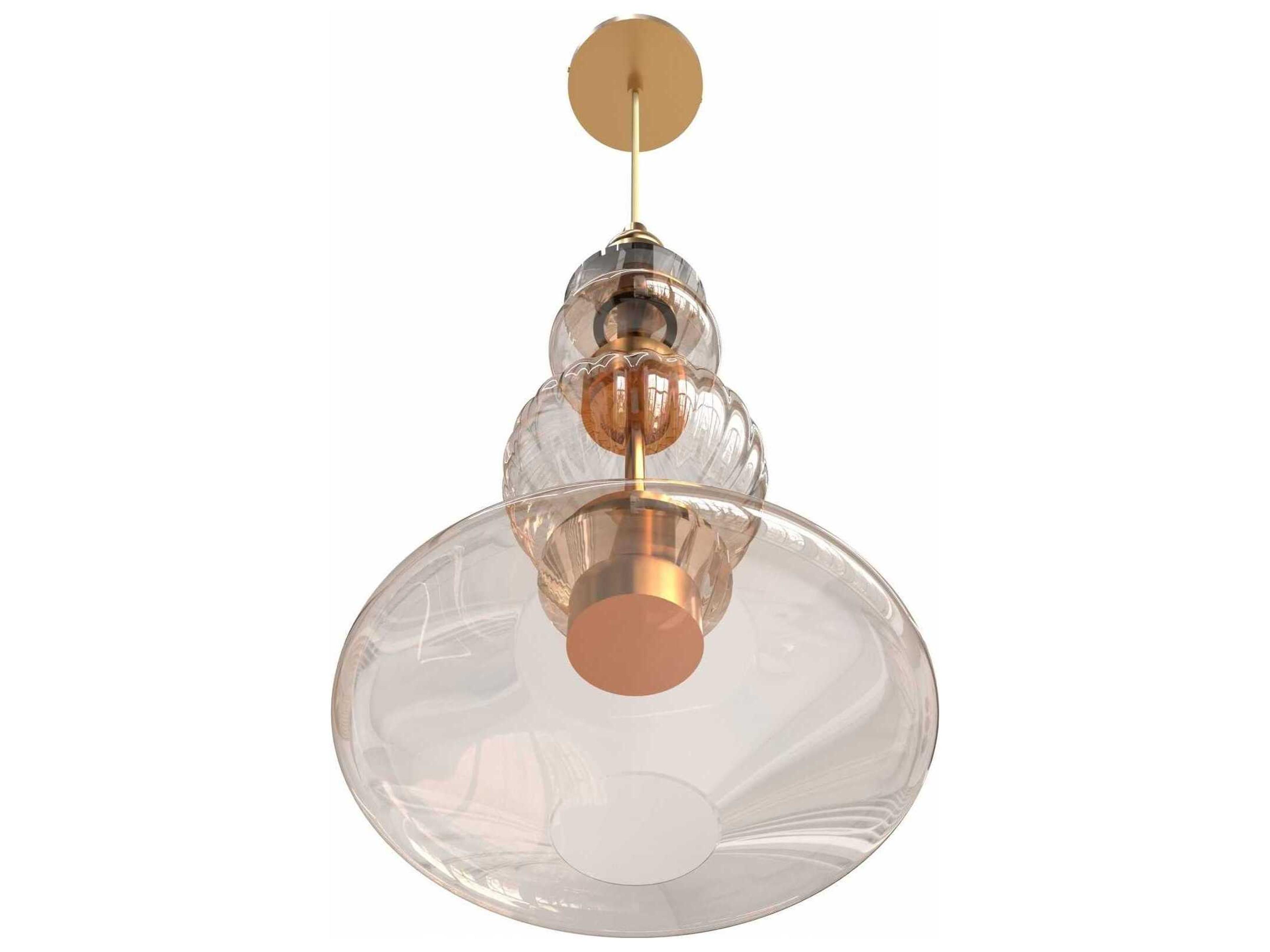 Avenue Lighting Avra Aged Brass Geometric Mini Pendant