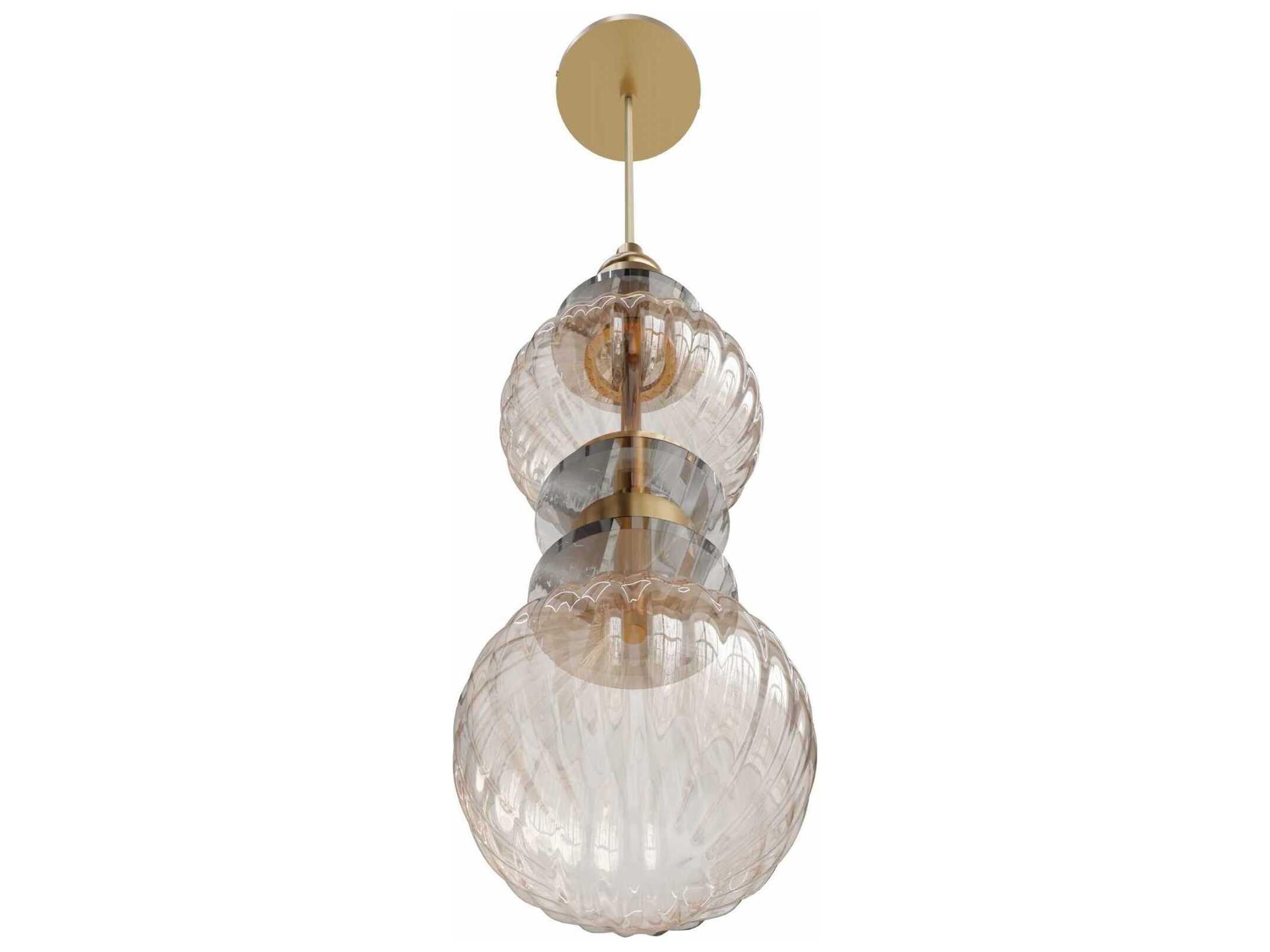Avenue Lighting Avra Aged Brass Geometric Mini Pendant