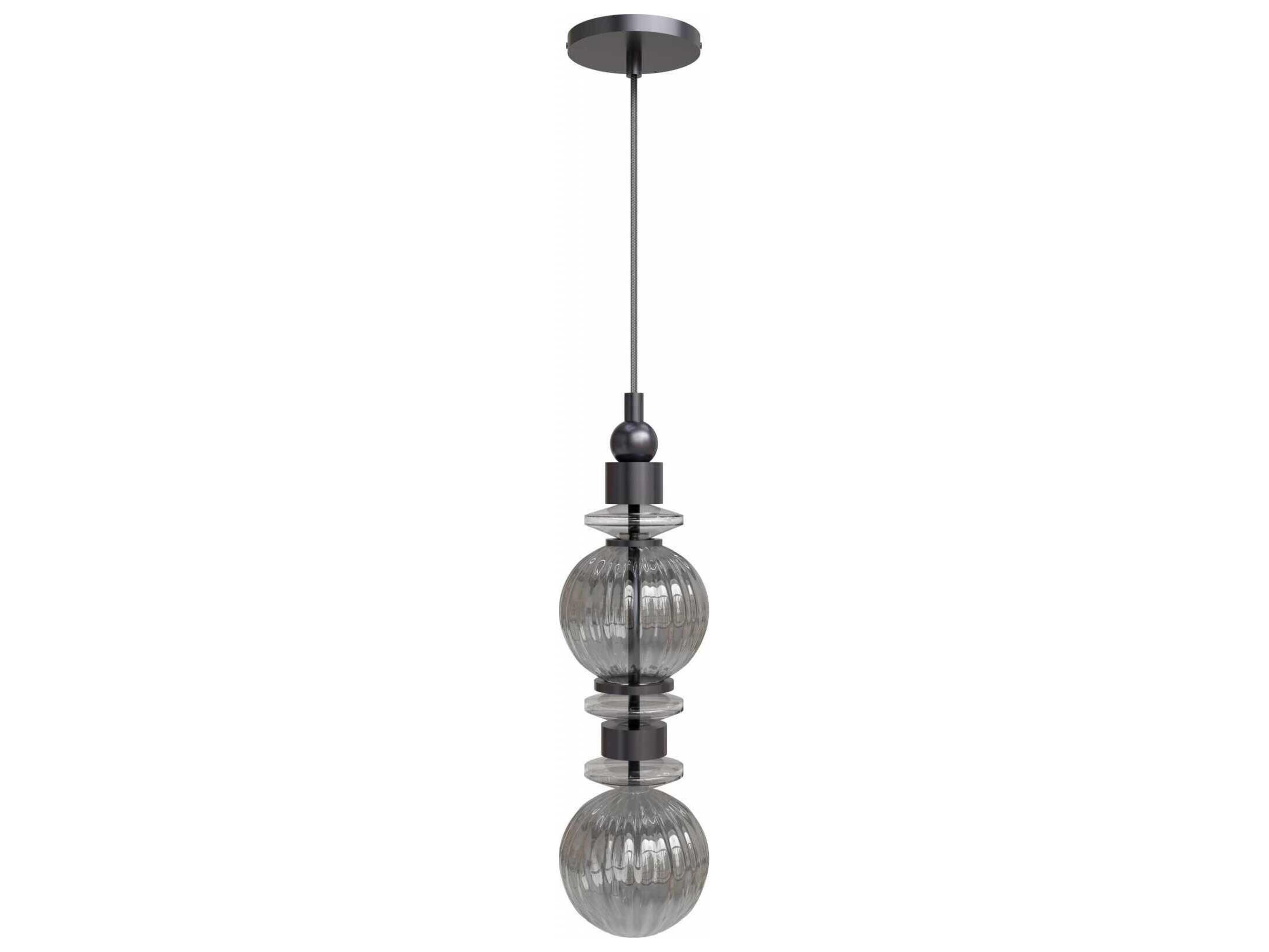 Avra LED Pendant Mid-Century Modern Black