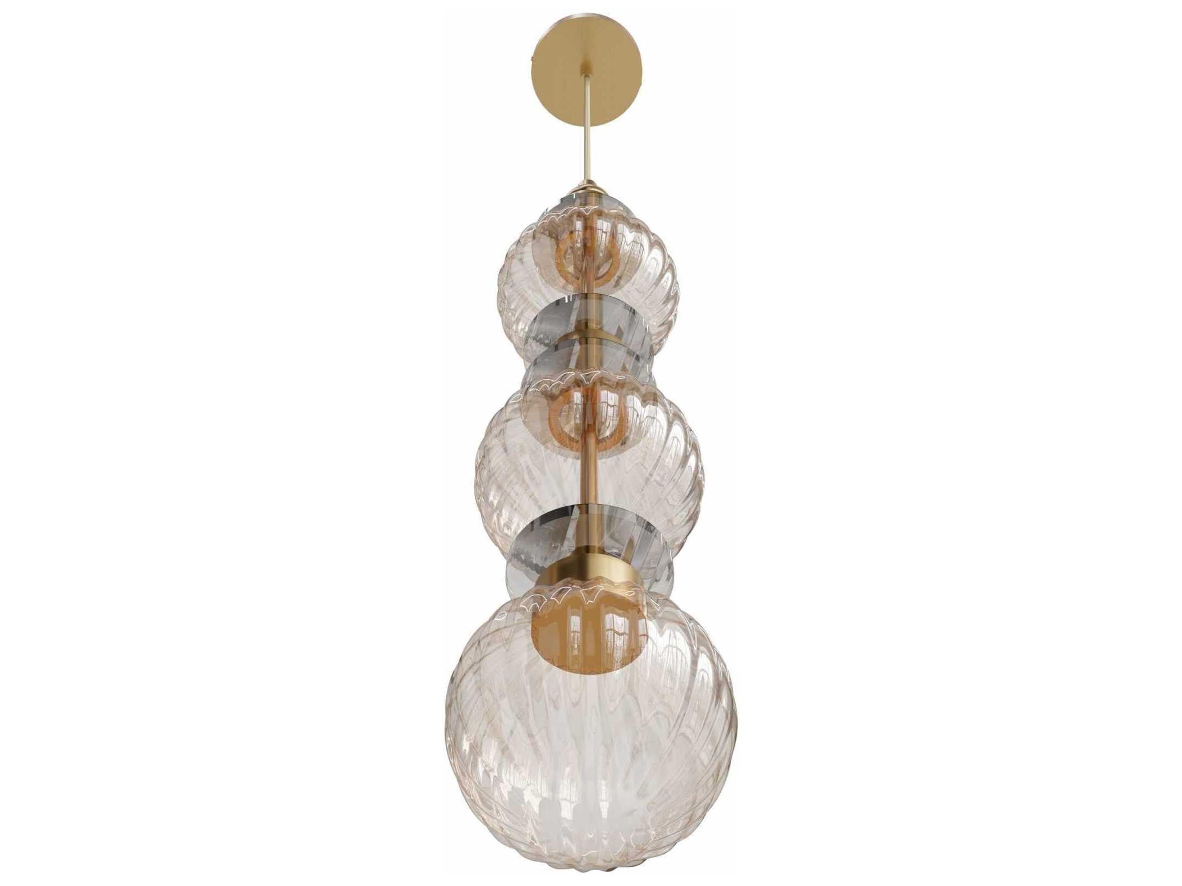 Avenue Lighting Avra Aged Brass Geometric Mini Pendant