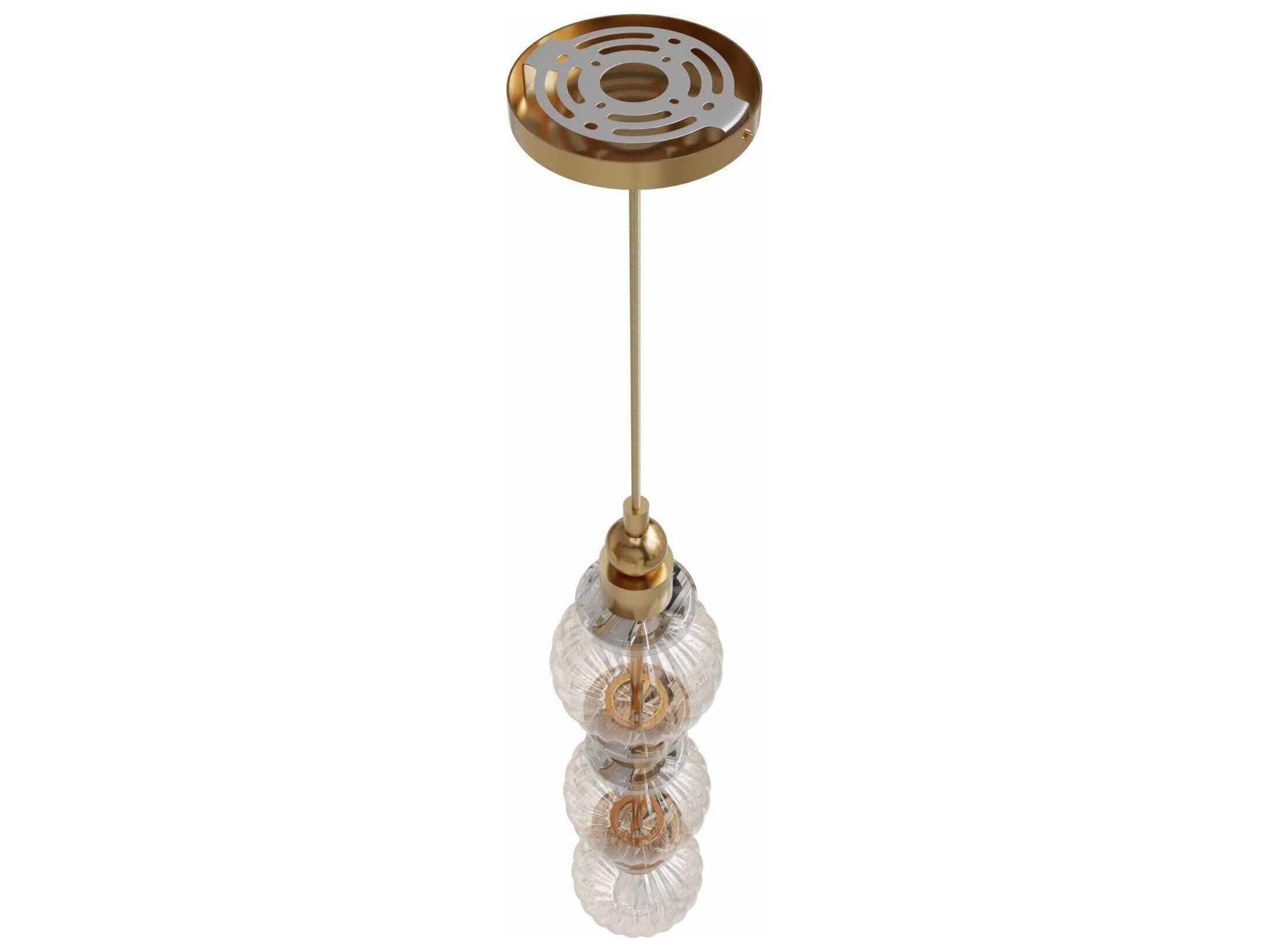 Avenue Lighting Avra Aged Brass Geometric Mini Pendant