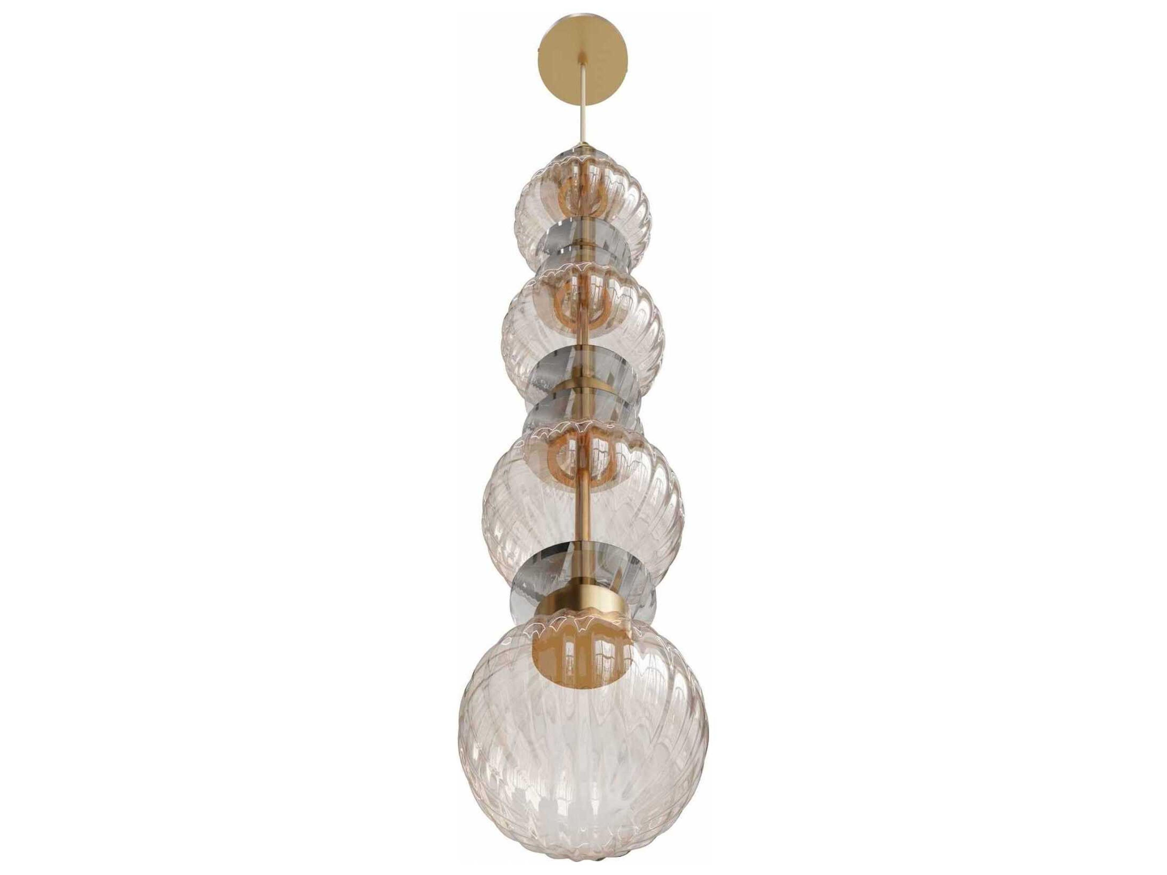 Avenue Lighting Avra Aged Brass Geometric Mini Pendant