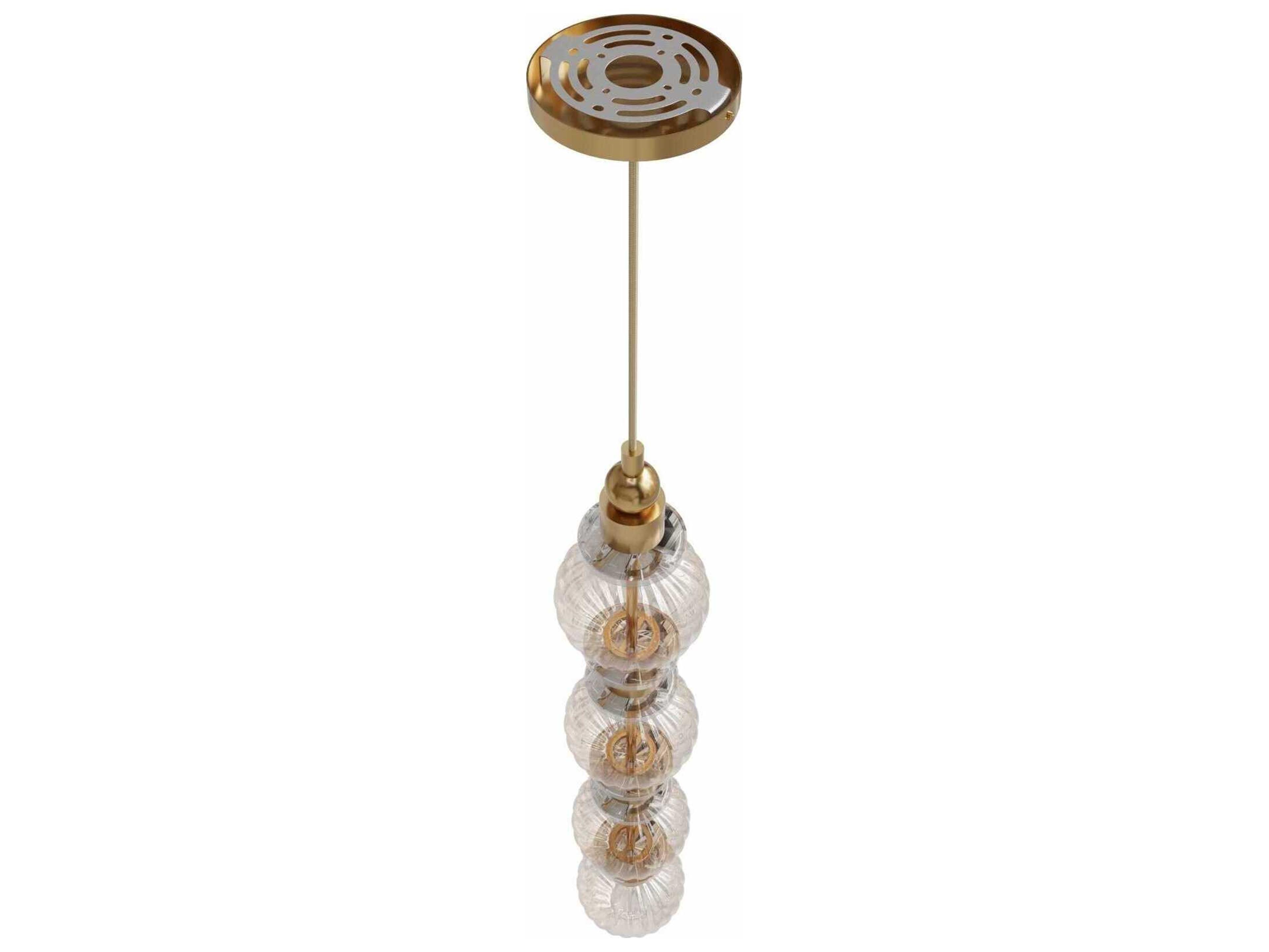 Avenue Lighting Avra Aged Brass Geometric Mini Pendant