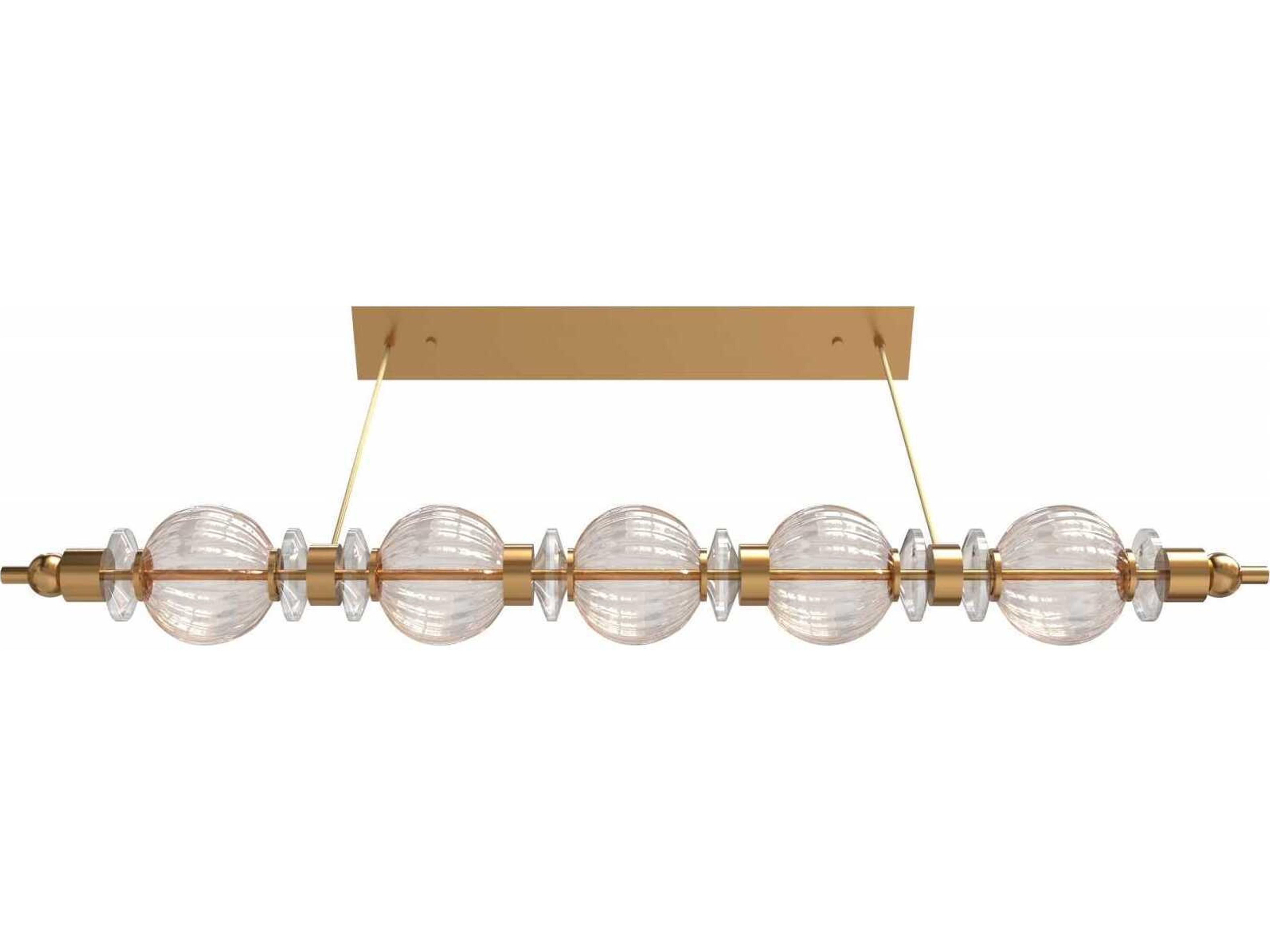 Avenue Lighting Avra 5-Light Aged Brass Geometric Island Pendant