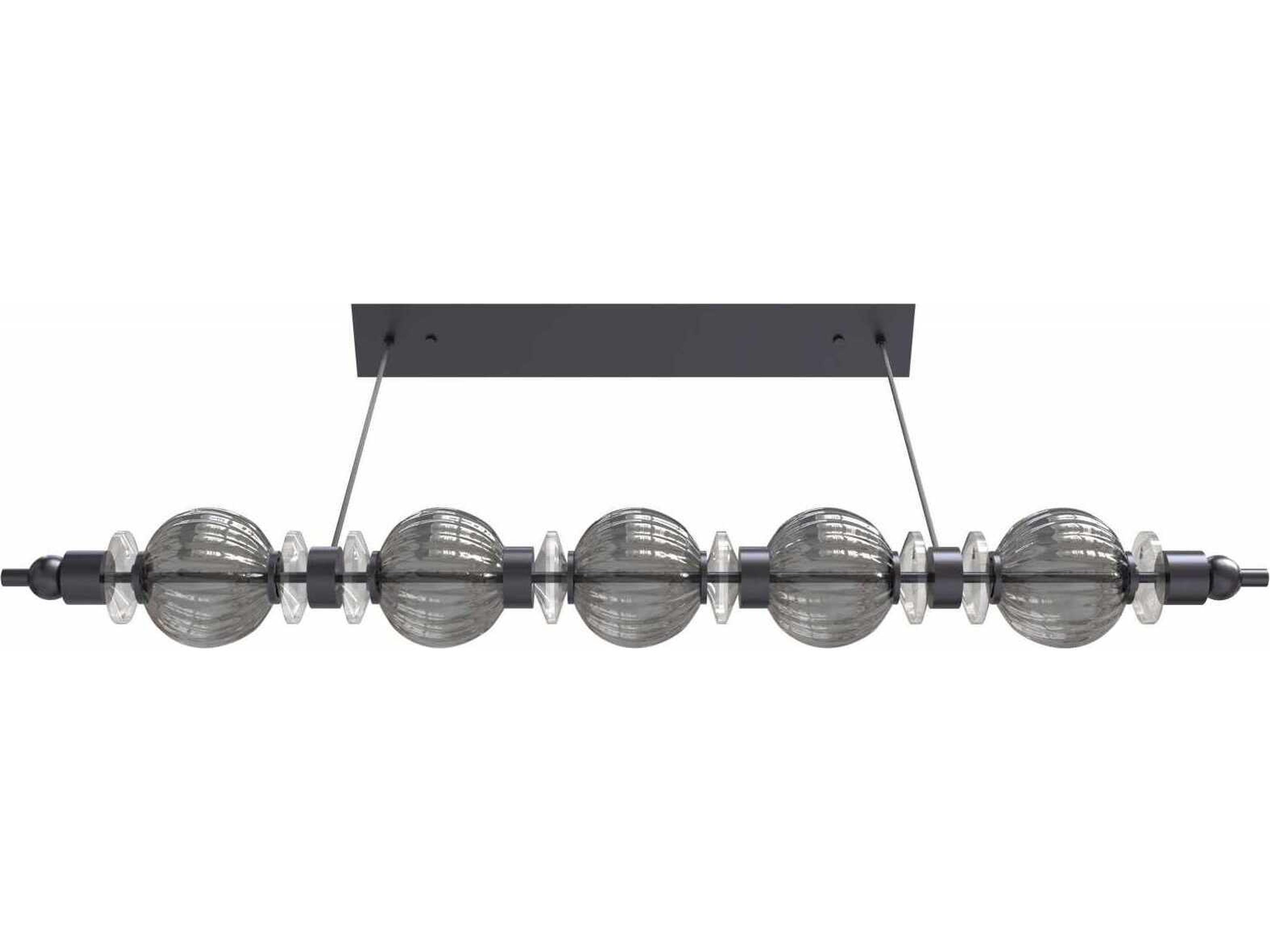 Avenue Lighting Avra 5-Light Black Geometric Island Pendant
