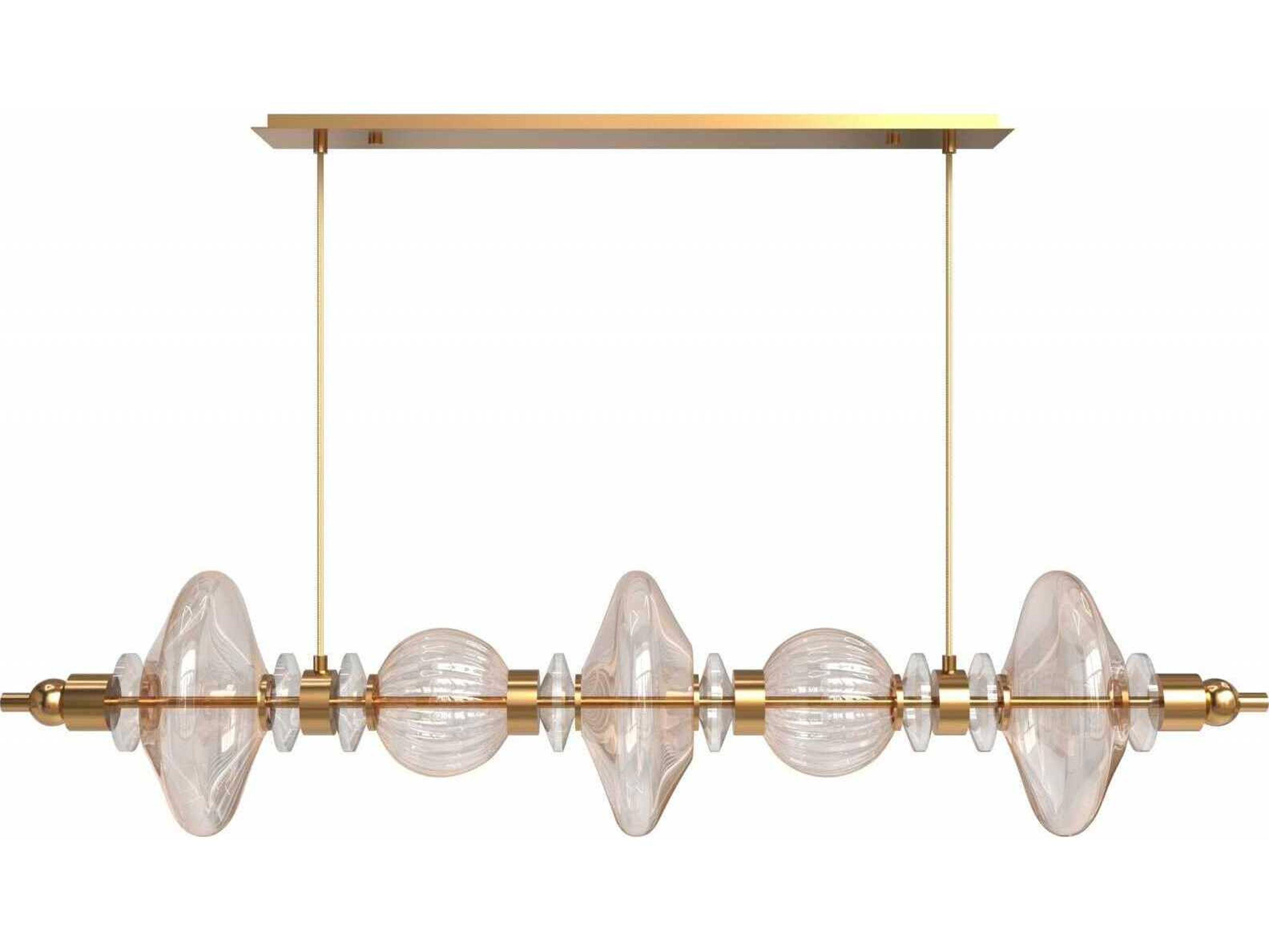Avra LED Linear Pendant in Aged Brass