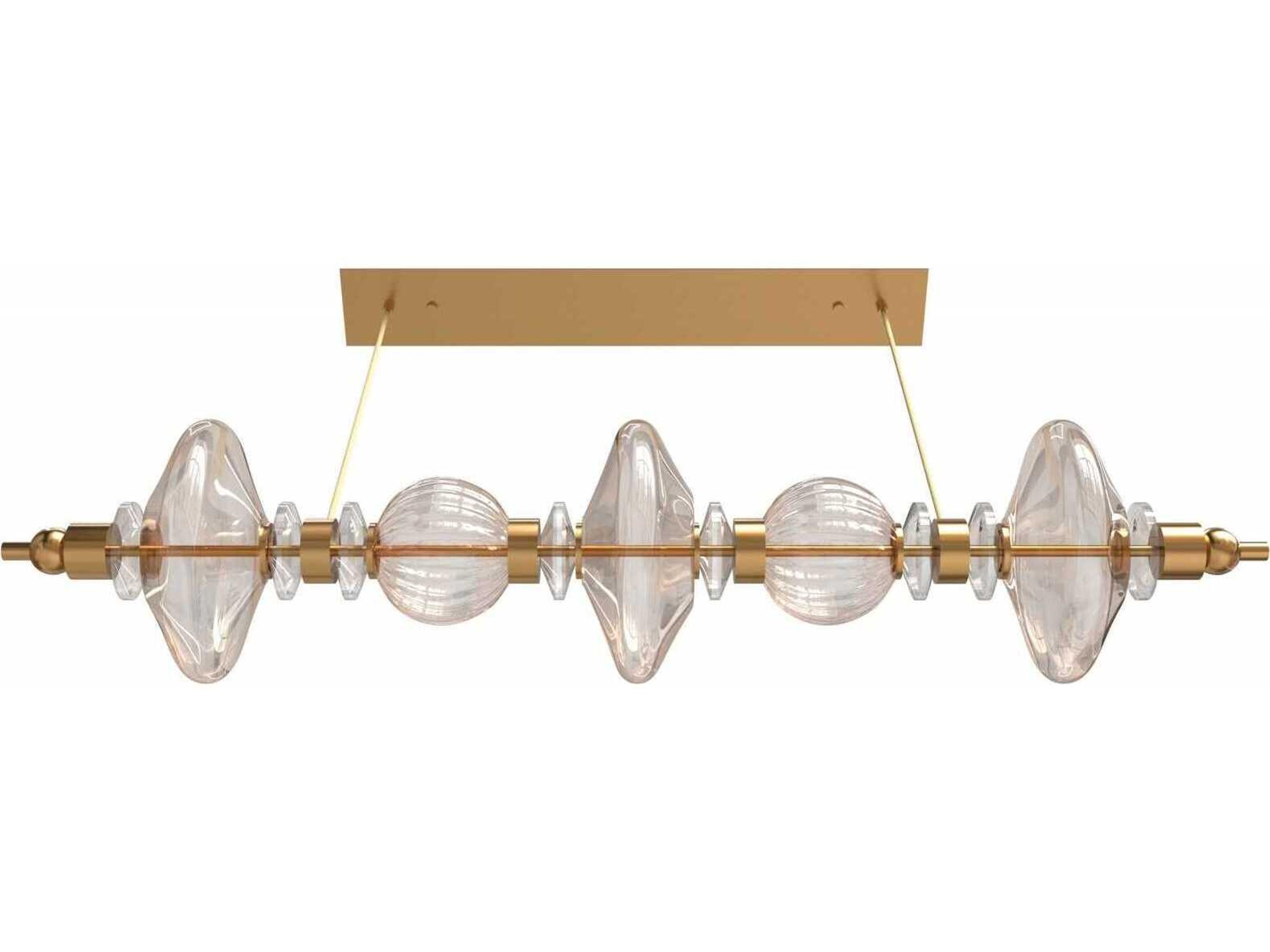 Avenue Lighting Avra 5-Light Aged Brass Geometric Island Pendant