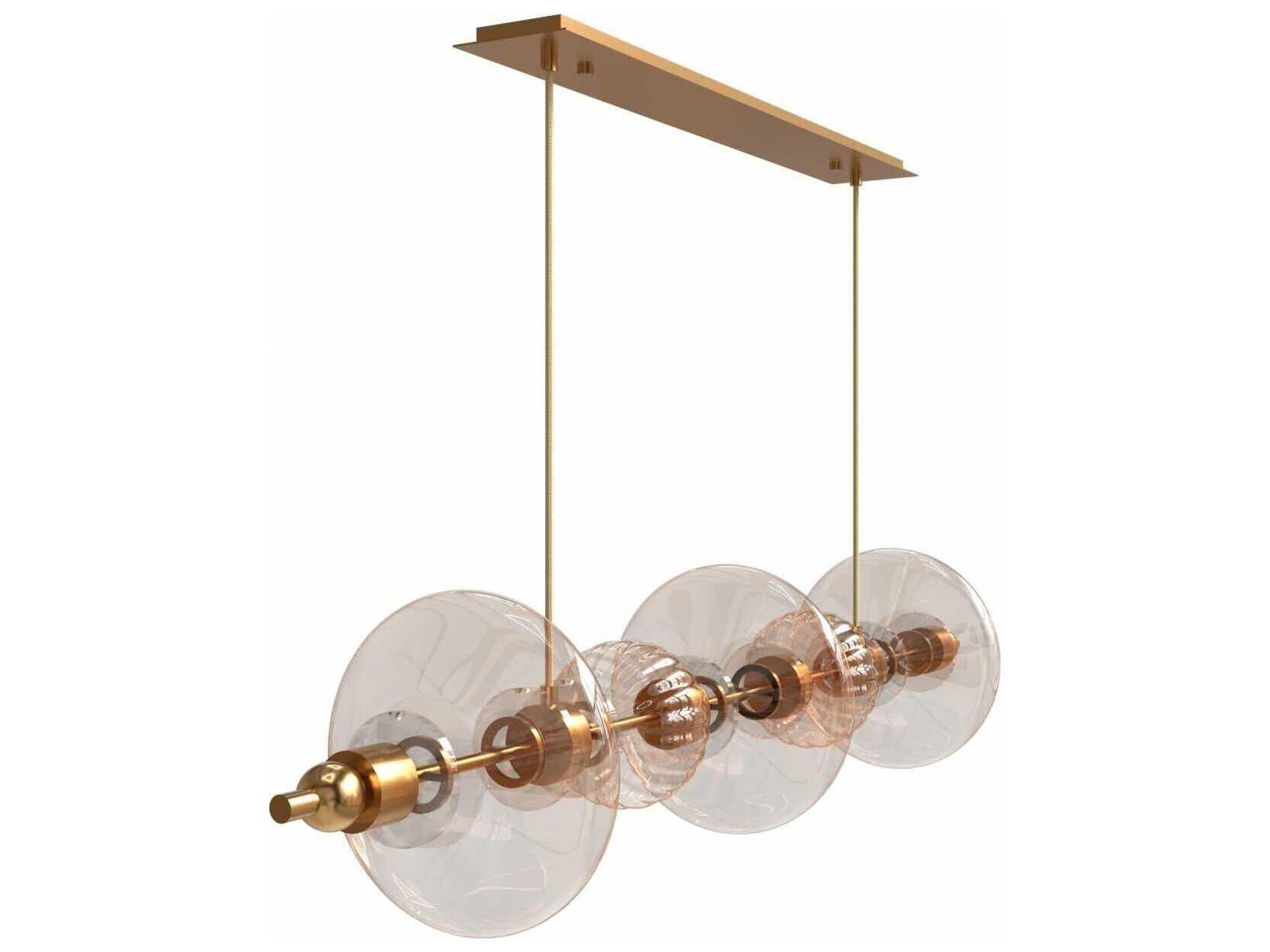 Avenue Lighting Avra 5-Light Aged Brass Geometric Island Pendant