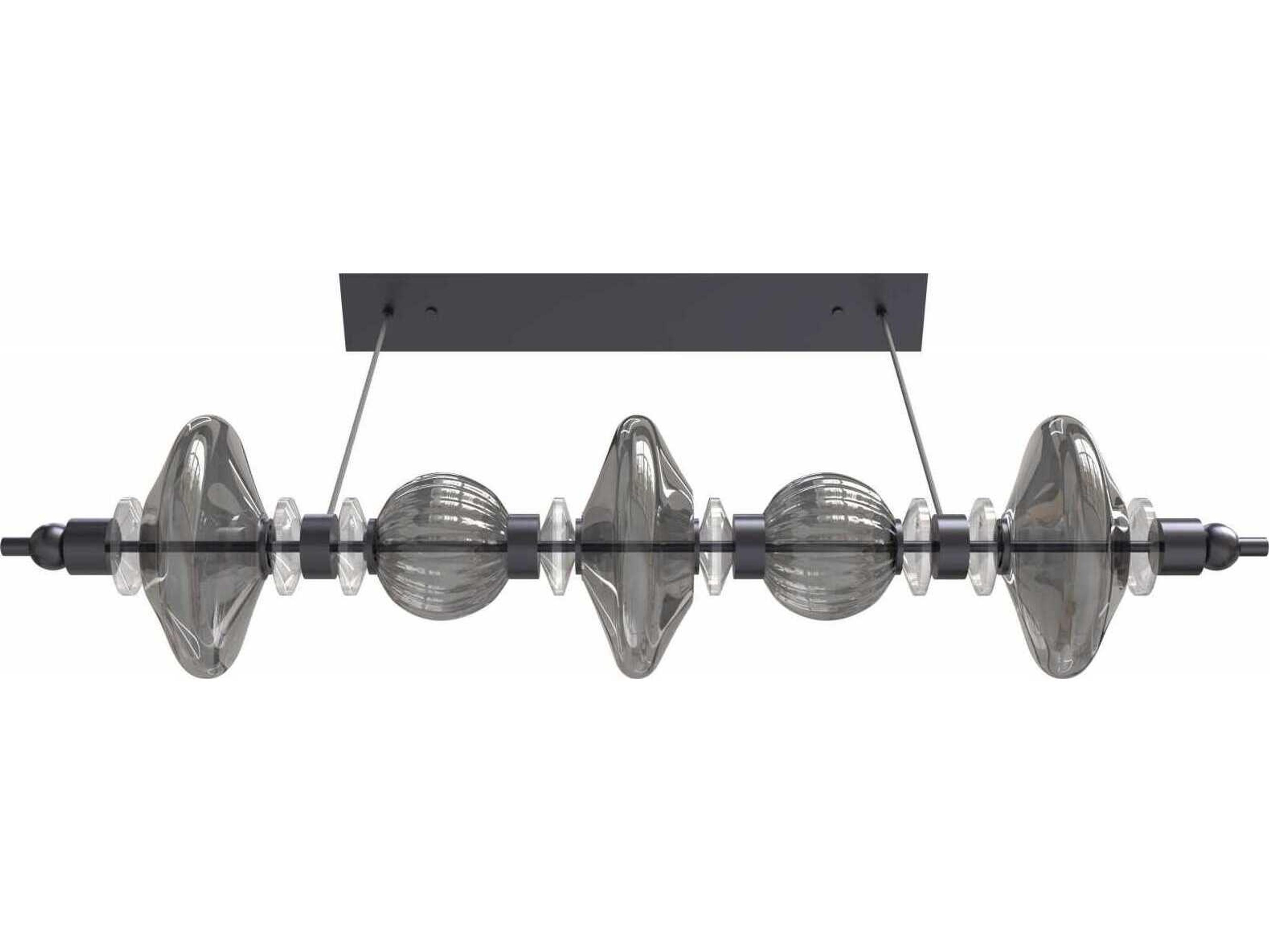 Avenue Lighting Avra 5-Light Black Geometric Island Pendant