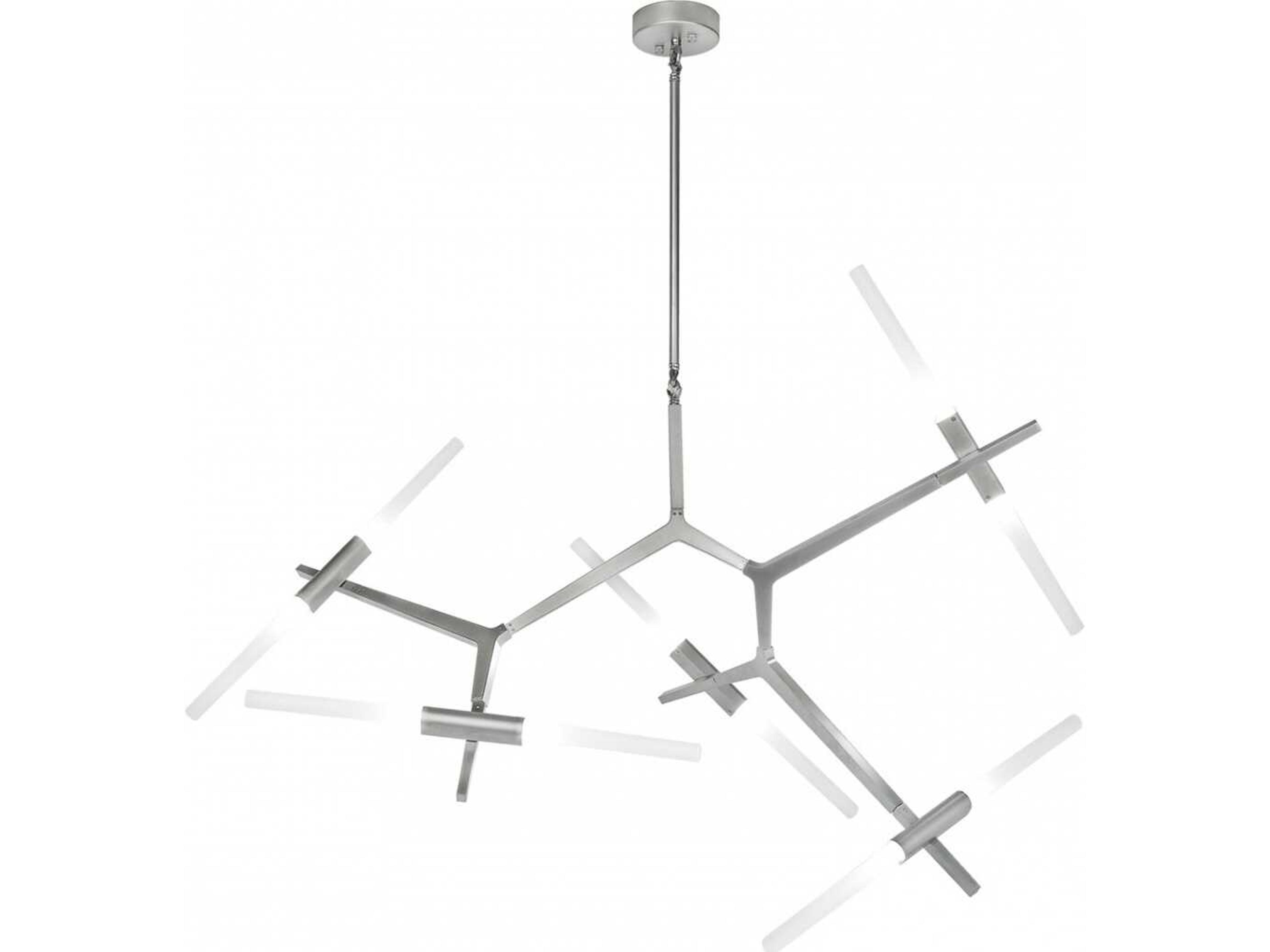 San Vicente Blvd. 10 Light Chandelier in Matte Chrome