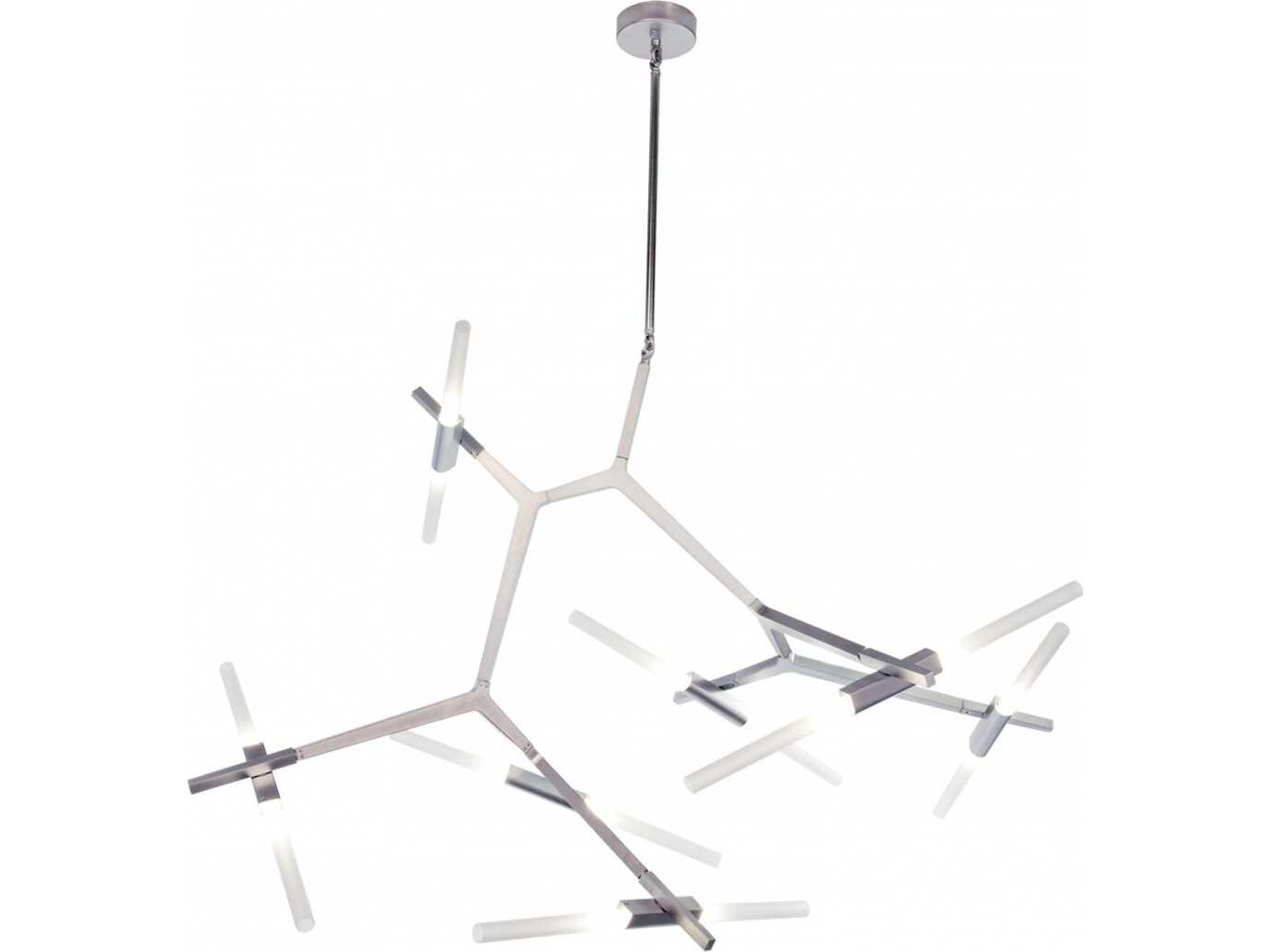 San Vicente Blvd Chandelier Modern Matte Chrome