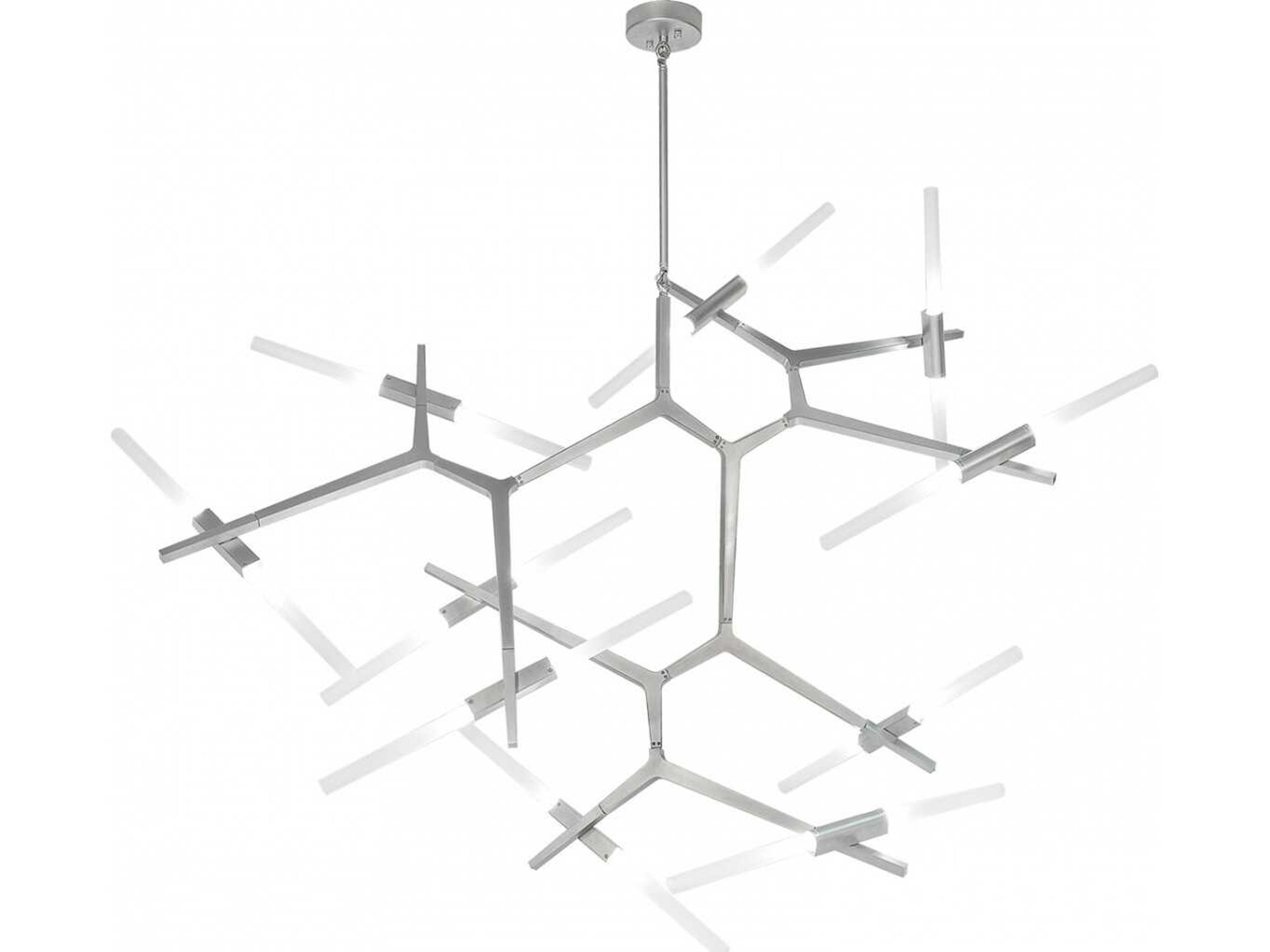 San Vicente Blvd 20 Light Chandelier in Matte Chrome