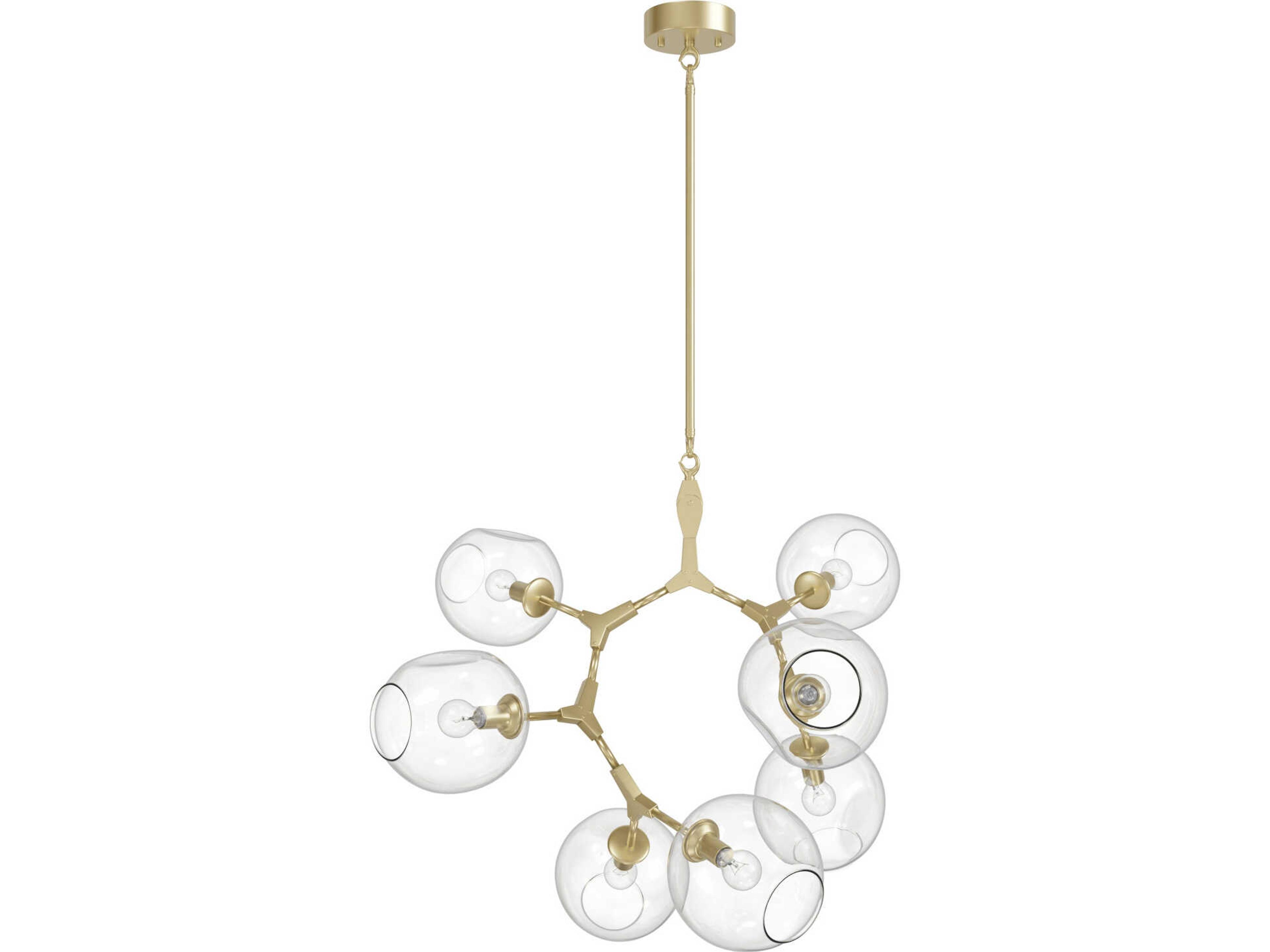 Fairfax Chandelier In Brushed Brass Modern Statement Lighting