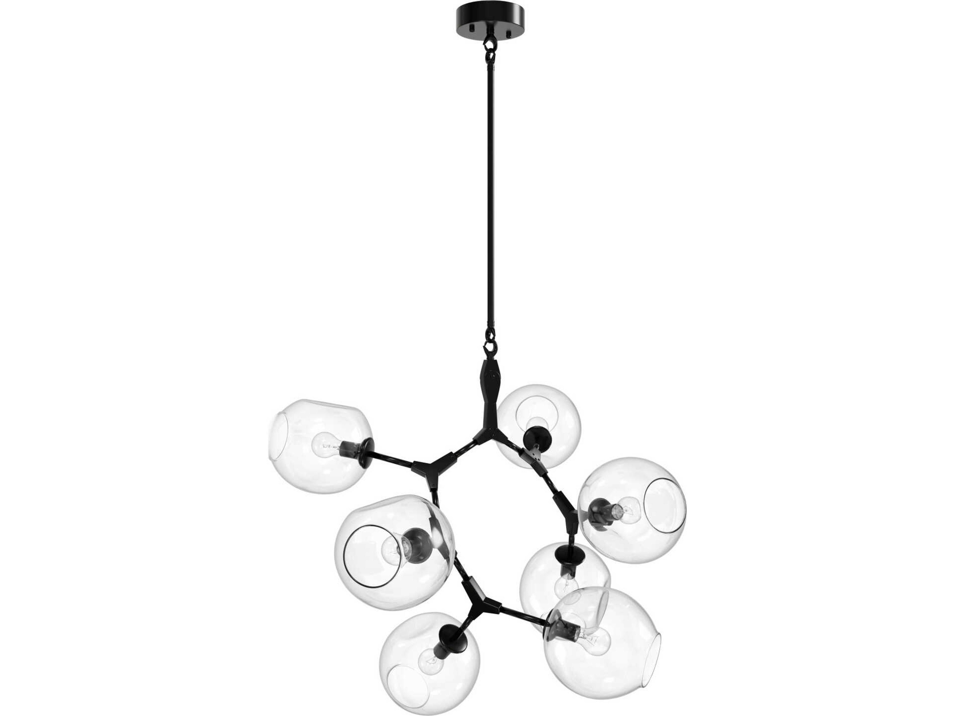 Avenue Lighting Fairfax Ave 7-Light Dark Bronze Black Chandelier