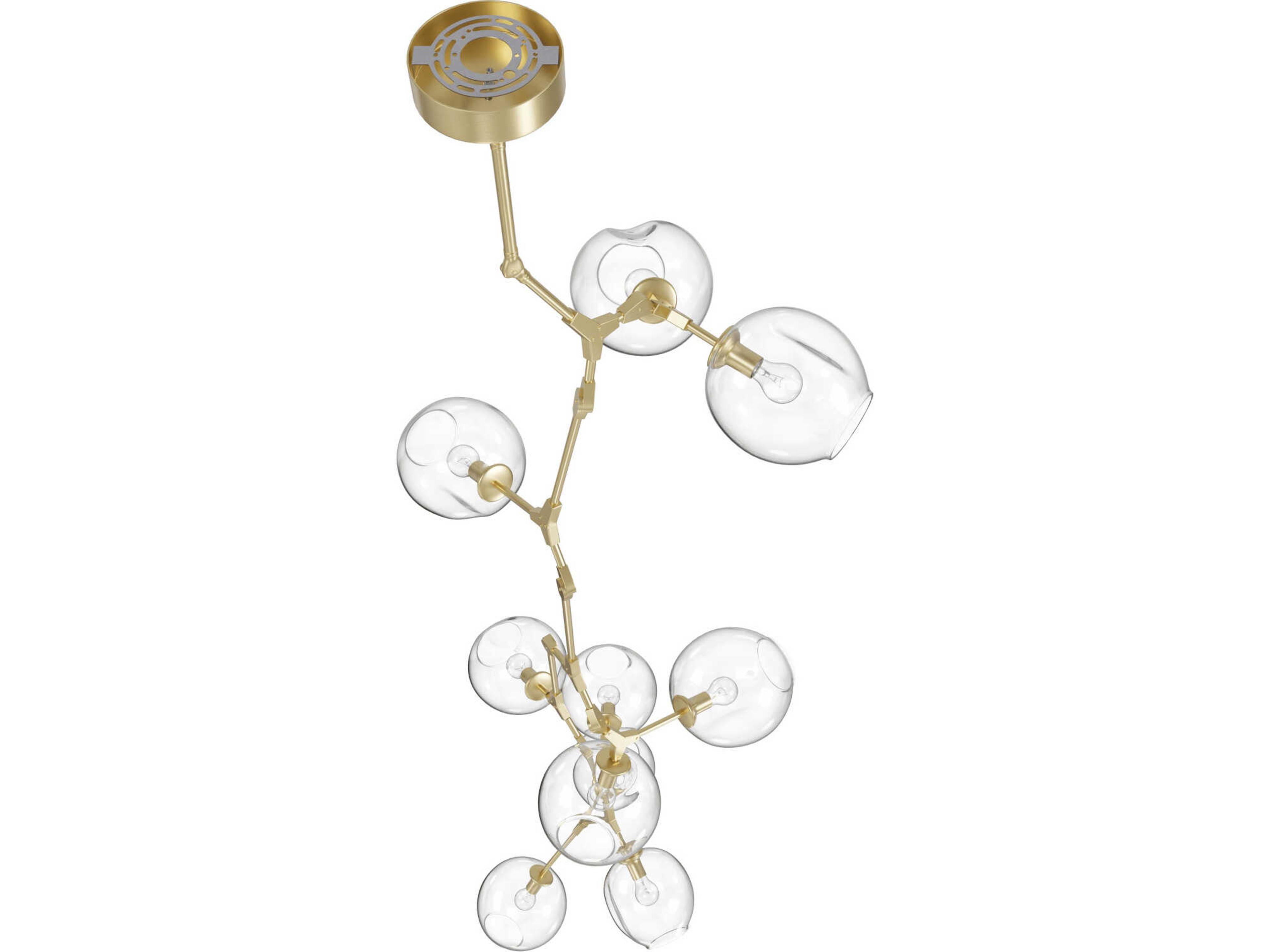 Avenue Lighting Fairfax Ave 10-Light Brushed Brass Chandelier