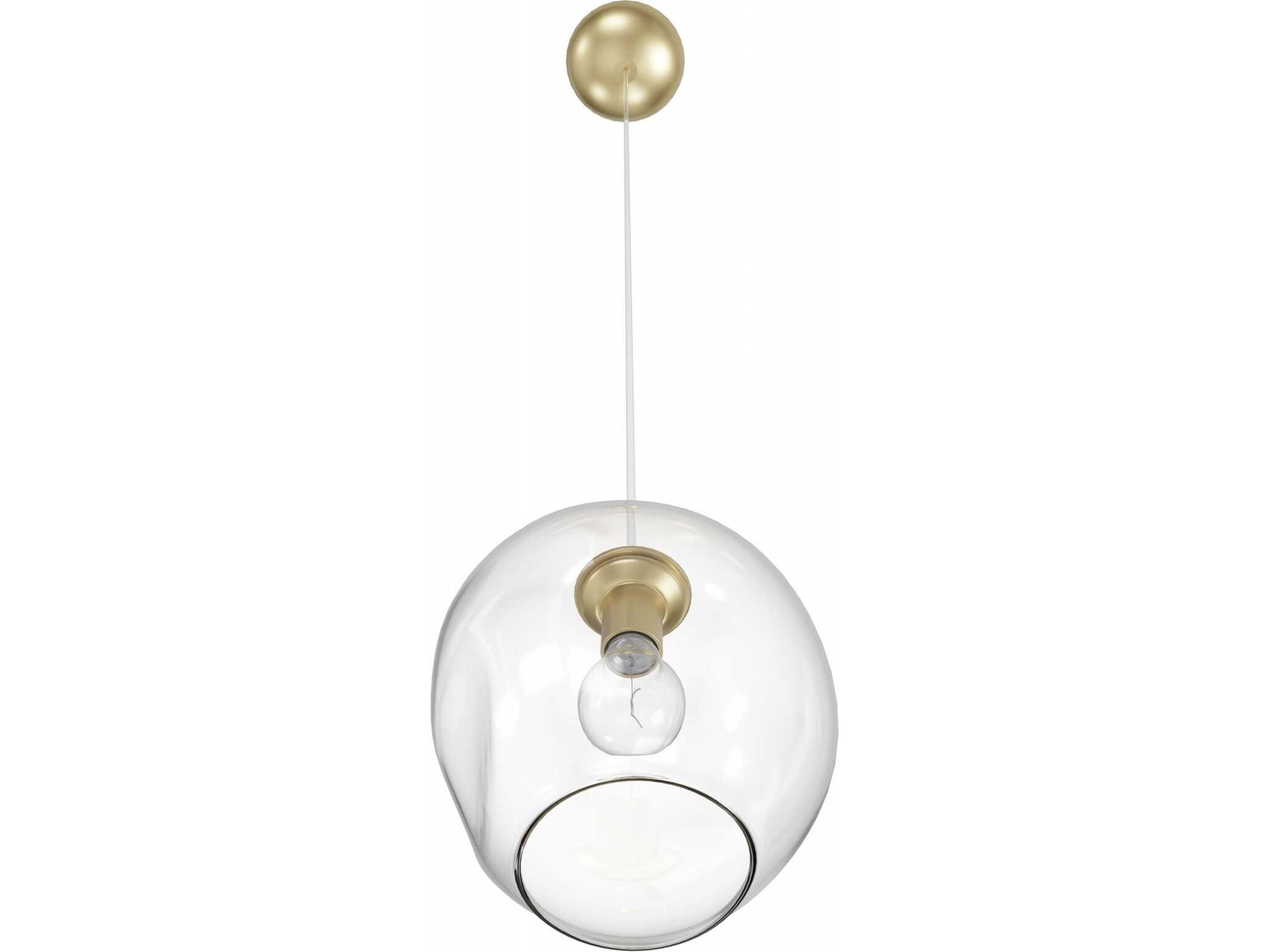 Avenue Lighting Fairfax Ave 1-Light Brushed Brass Globe Mini Pendant
