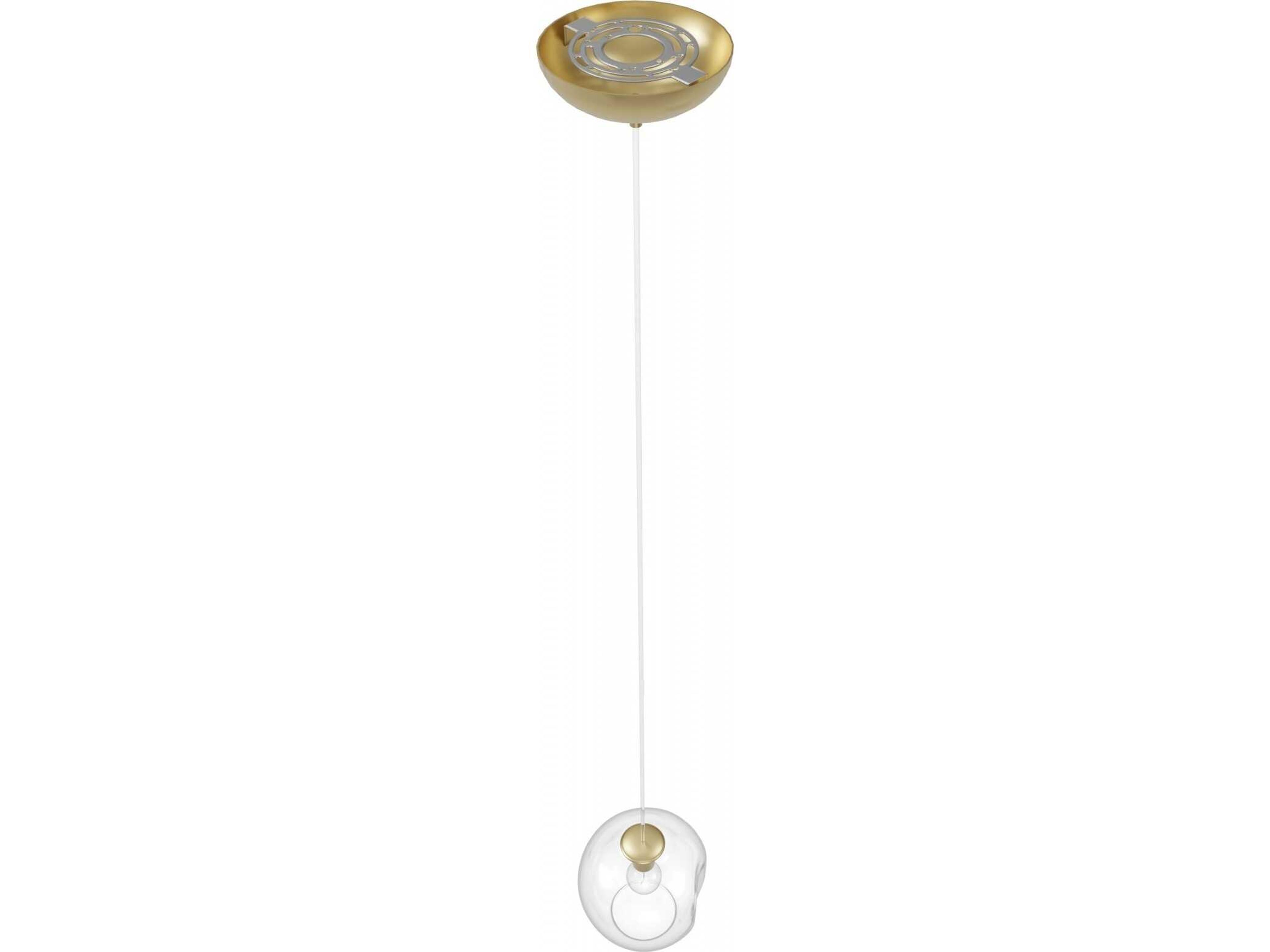 Avenue Lighting Fairfax Ave 1-Light Brushed Brass Globe Mini Pendant