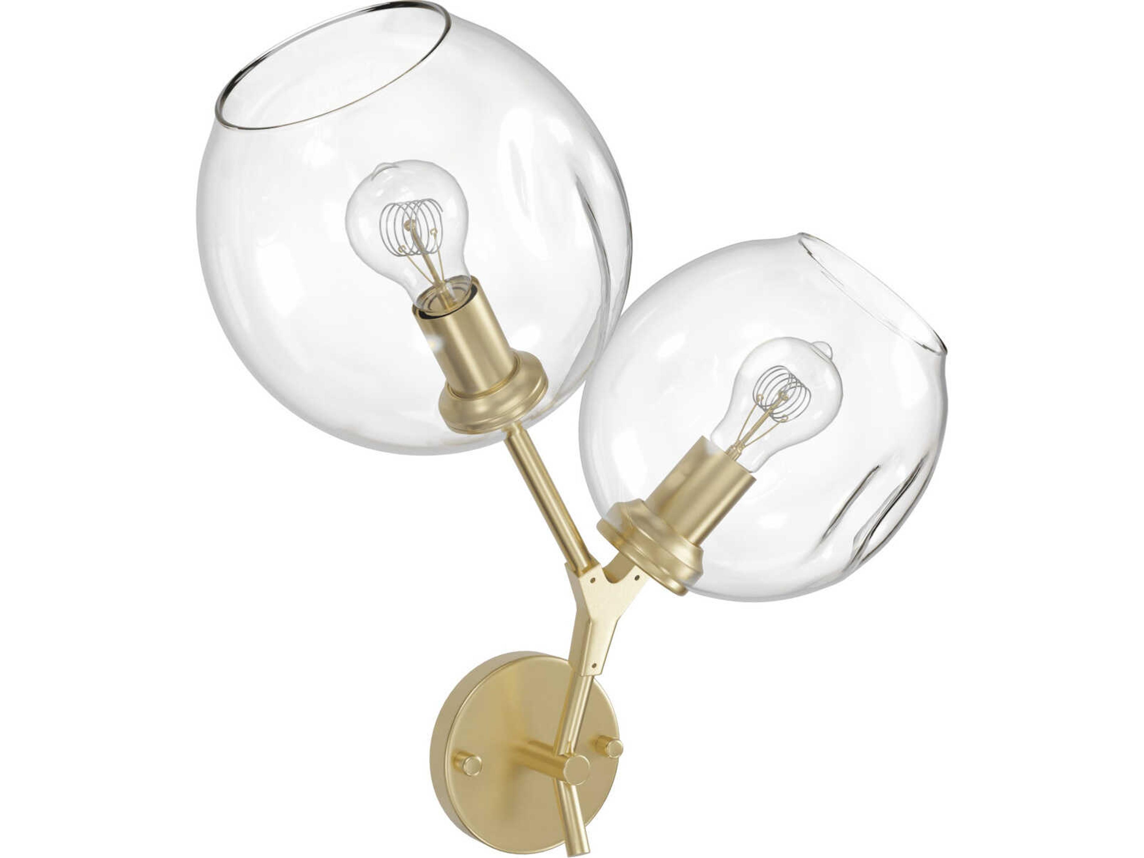 Avenue Lighting Fairfax Ave 2-Light Brushed Brass Wall Sconce